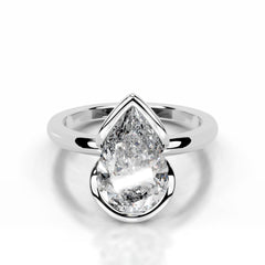 Thor Lab Grown Diamond Ring Pear - 14K White Gold