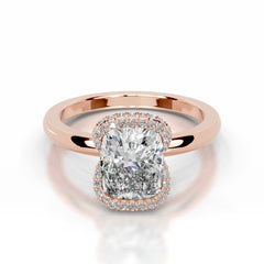 Bowie Lab Grown Diamond Ring Elongated Cushion - 14K Rose Gold