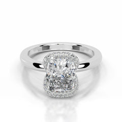 Bowie Lab Grown Diamond Ring Elongated Cushion - Platinum