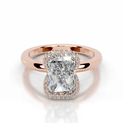 Bowie Lab Grown Diamond Ring Elongated Radiant - 14K Rose Gold