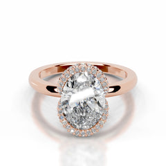 Bowie Lab Grown Diamond Ring Oval - 14K Rose Gold