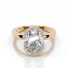 Bowie Lab Grown Diamond Ring Oval - 18K Yellow Gold