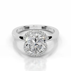 Bowie Lab Grown Diamond Ring Round - 14K White Gold