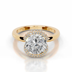 Bowie Lab Grown Diamond Ring Round - 18K Yellow Gold