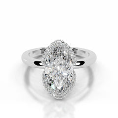 Bowie Lab Grown Diamond Ring Marquise - 18K White Gold