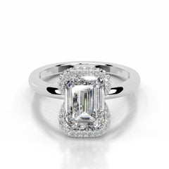 Bowie Lab Grown Diamond Ring Emerald - Platinum