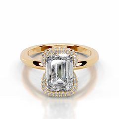 Bowie Lab Grown Diamond Ring Emerald - 18K Yellow Gold