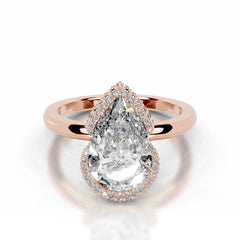 Bowie Lab Grown Diamond Ring Pear - 14K Rose Gold