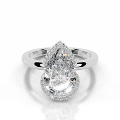 Bowie Lab Grown Diamond Ring Pear - 18K White Gold