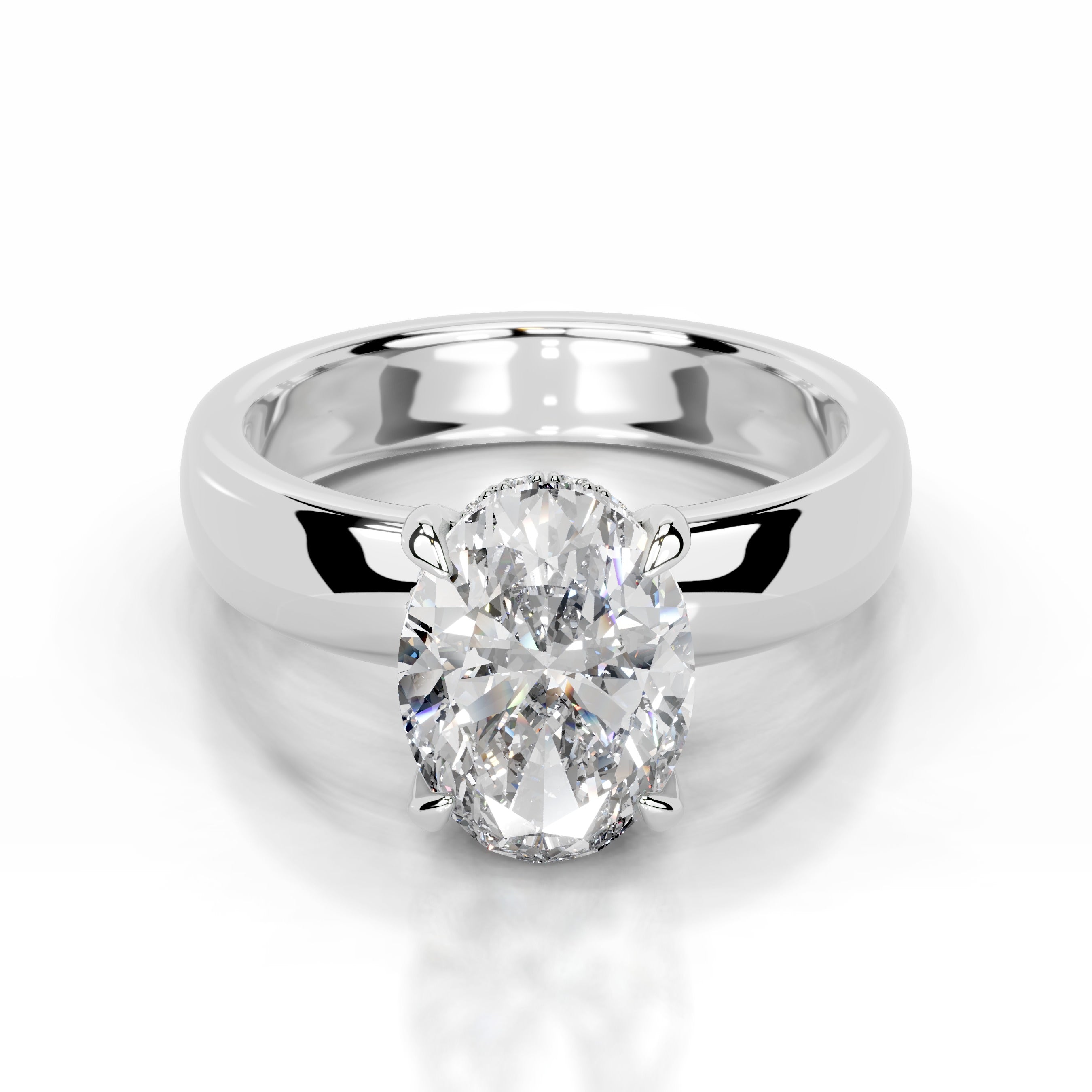 Lux Lab Grown Diamond Ring - 14K White Gold