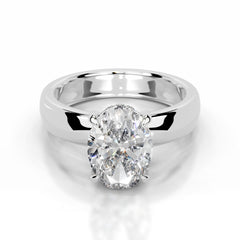 Lux Lab Grown Diamond Ring Oval - Platinum