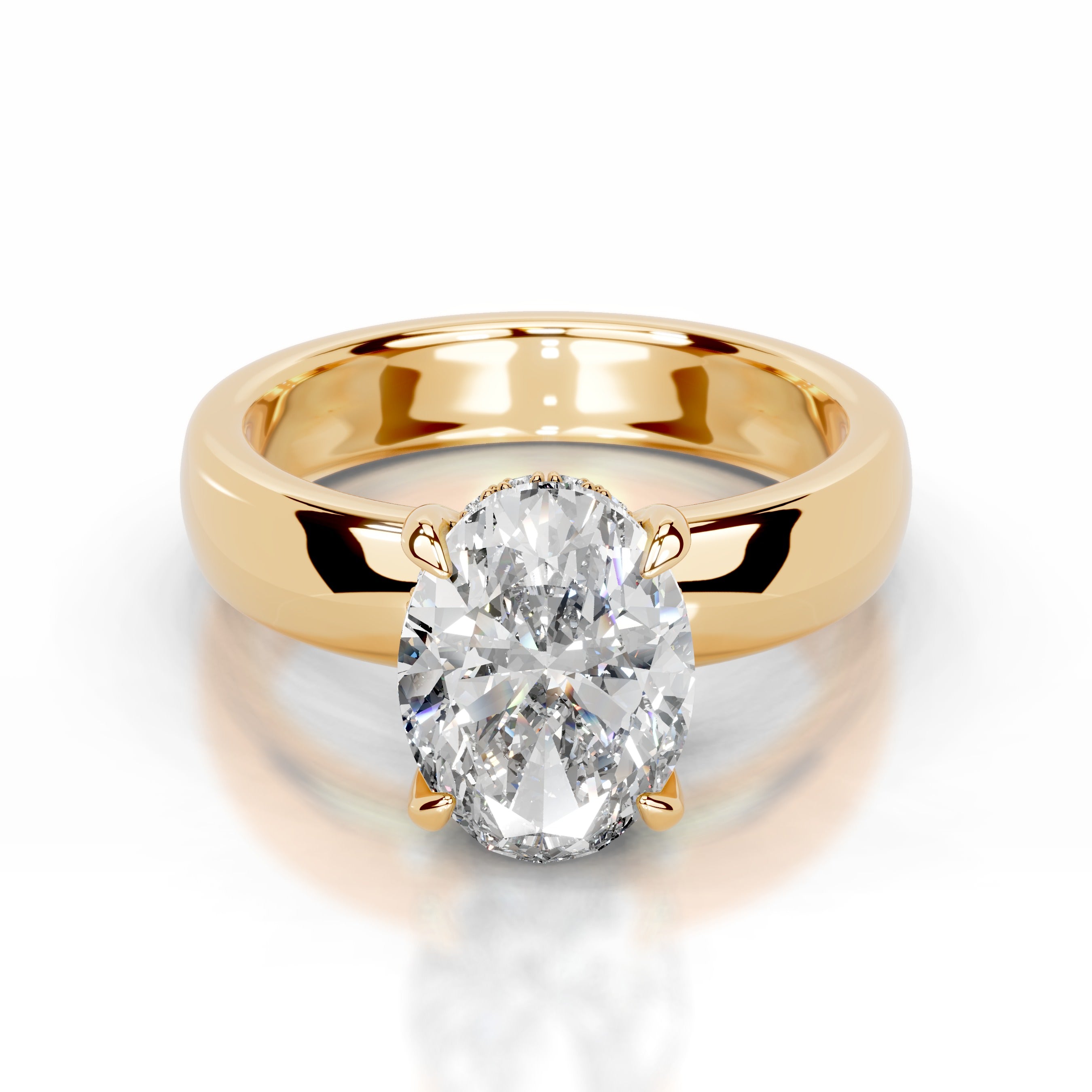 Lux Lab Grown Diamond Ring - 18K Yellow Gold