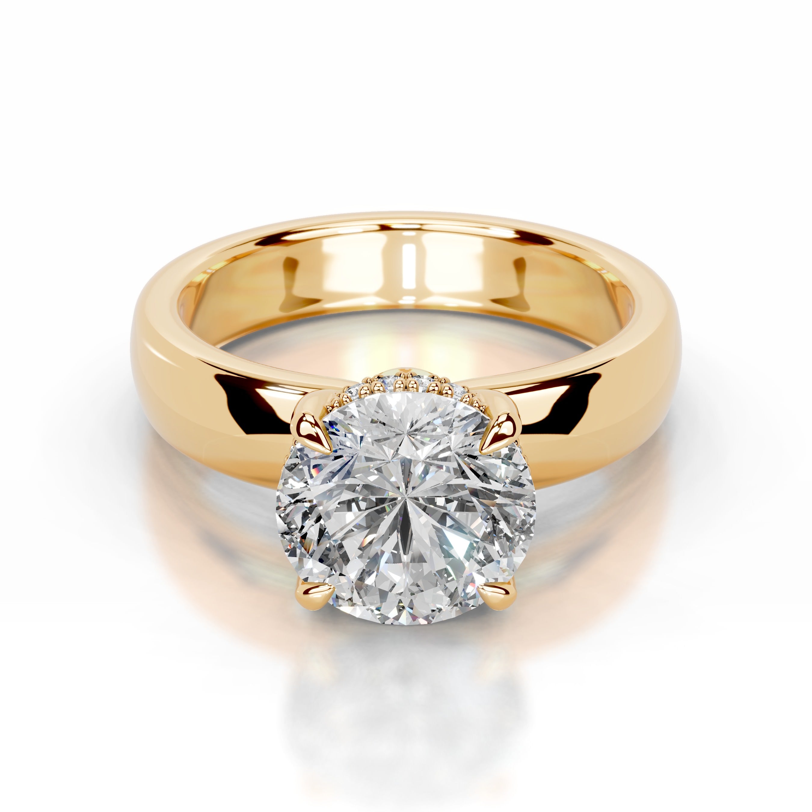 Lux Lab Grown Diamond Ring Ring - 18K Yellow Gold