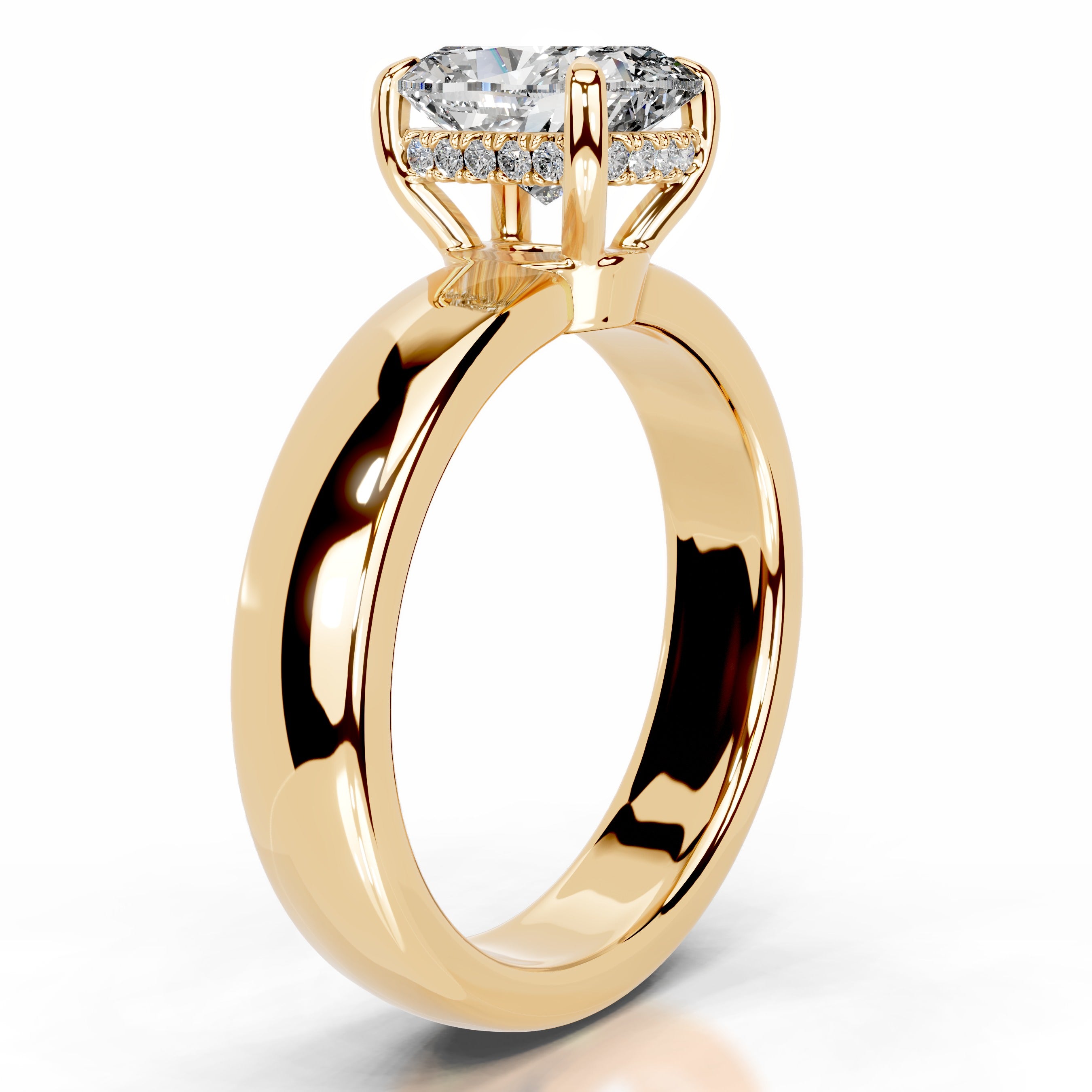 Lux Lab Grown Diamond Ring Ring - 18K Yellow Gold