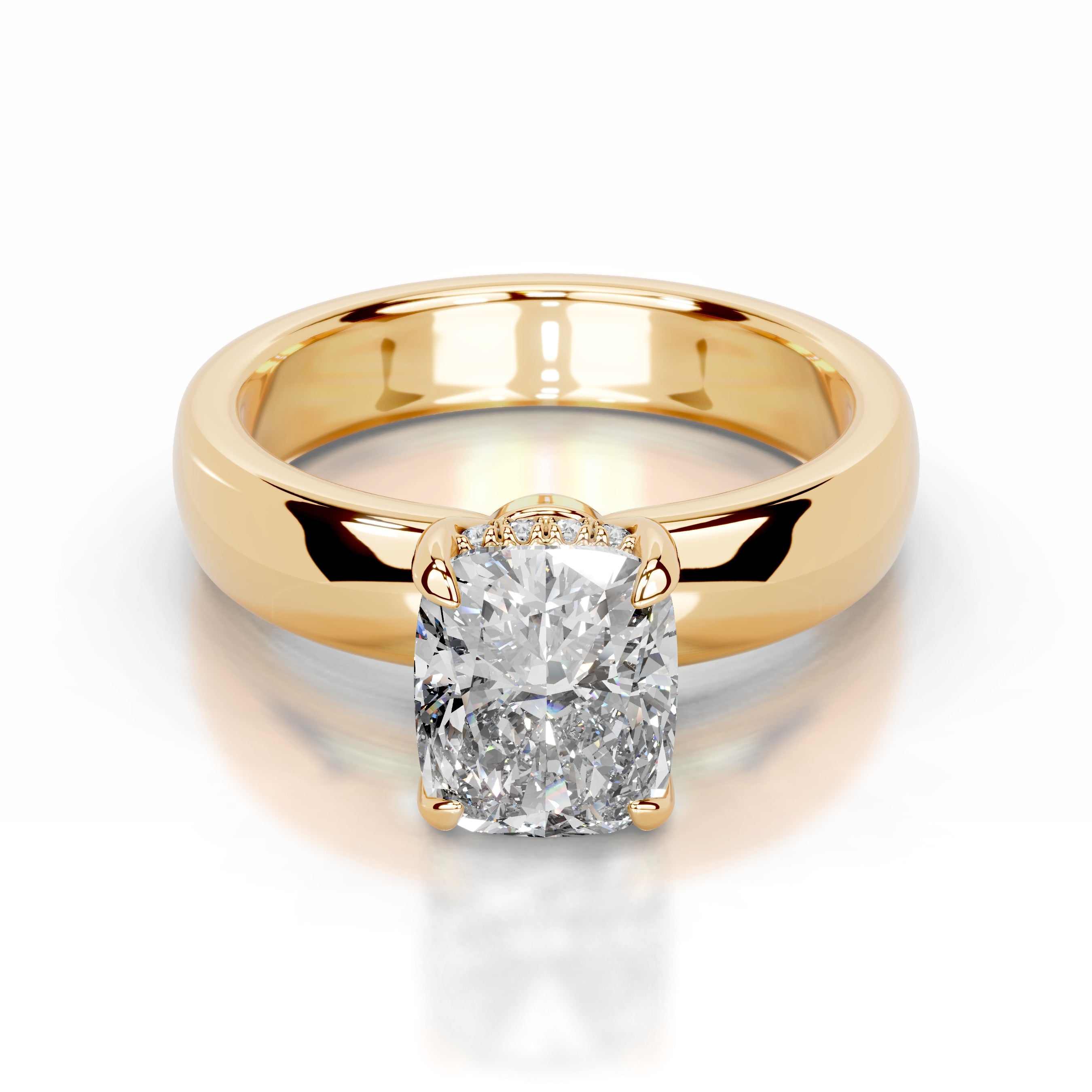 Lux Lab Grown Diamond Ring Ring - 18K Yellow Gold