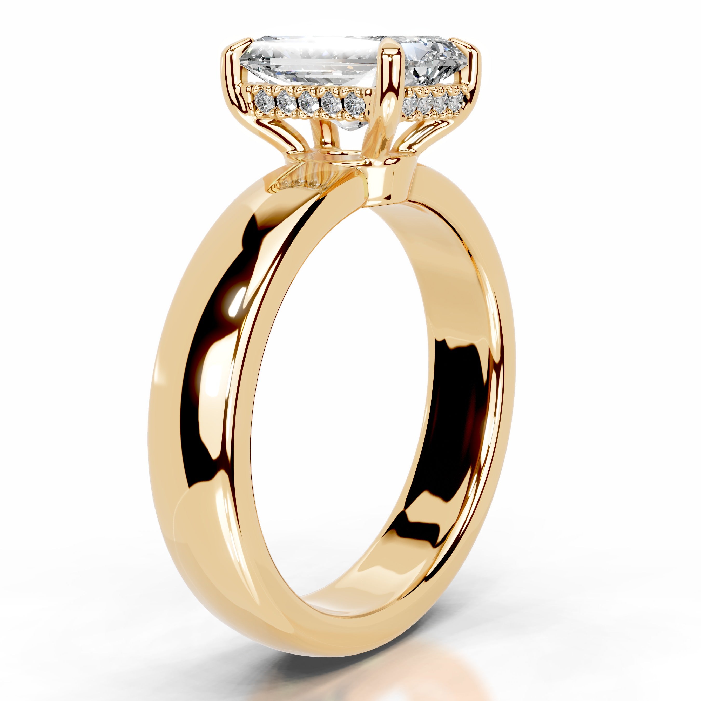 Lux Lab Grown Diamond Ring - 18K Yellow Gold