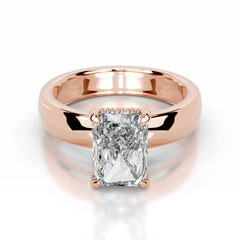 Lux Lab Grown Diamond Ring Elongated Radiant - 14K Rose Gold