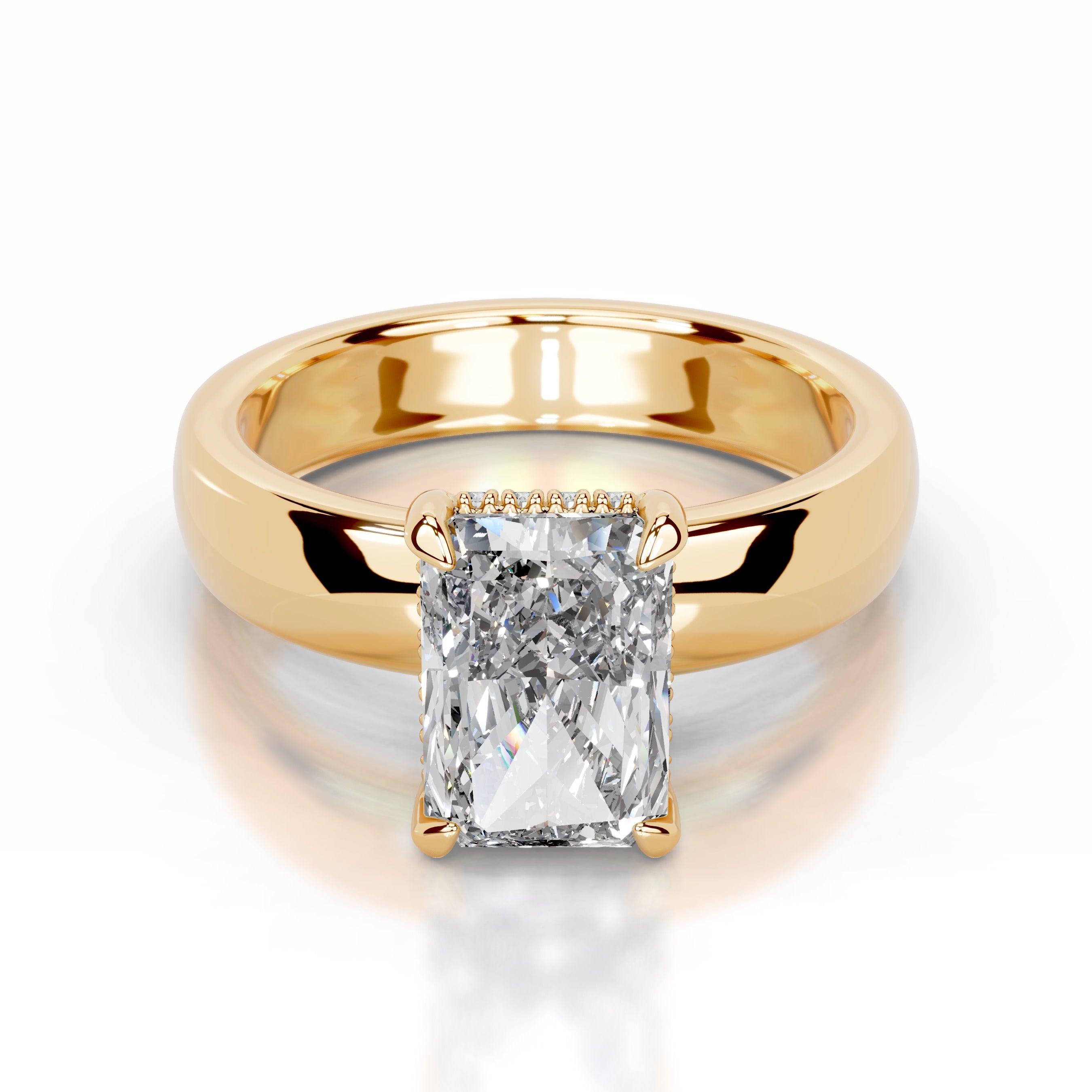 Lux Lab Grown Diamond Ring - 18K Yellow Gold