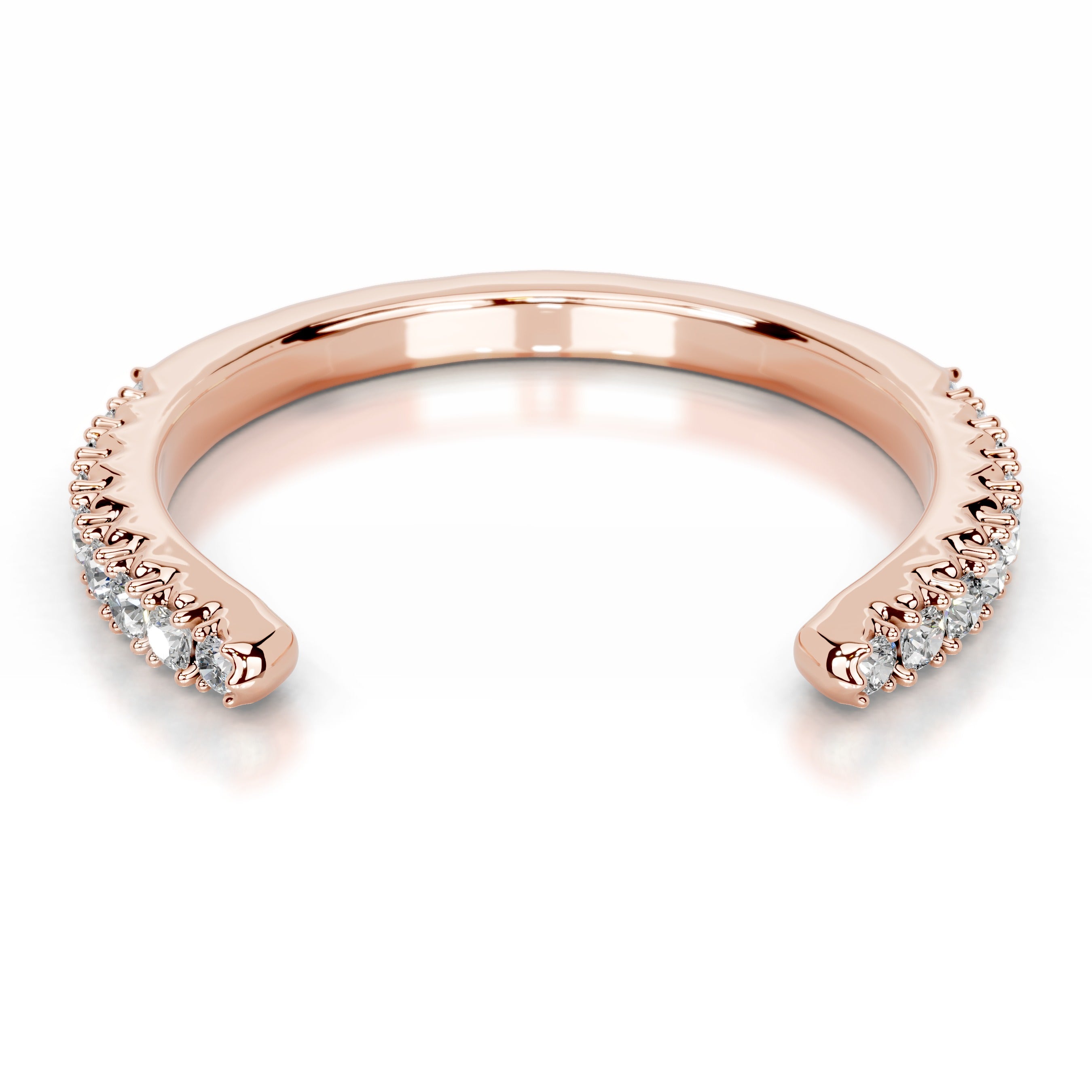 Himari Lab Grown Diamond Wedding band - 14K Rose Gold