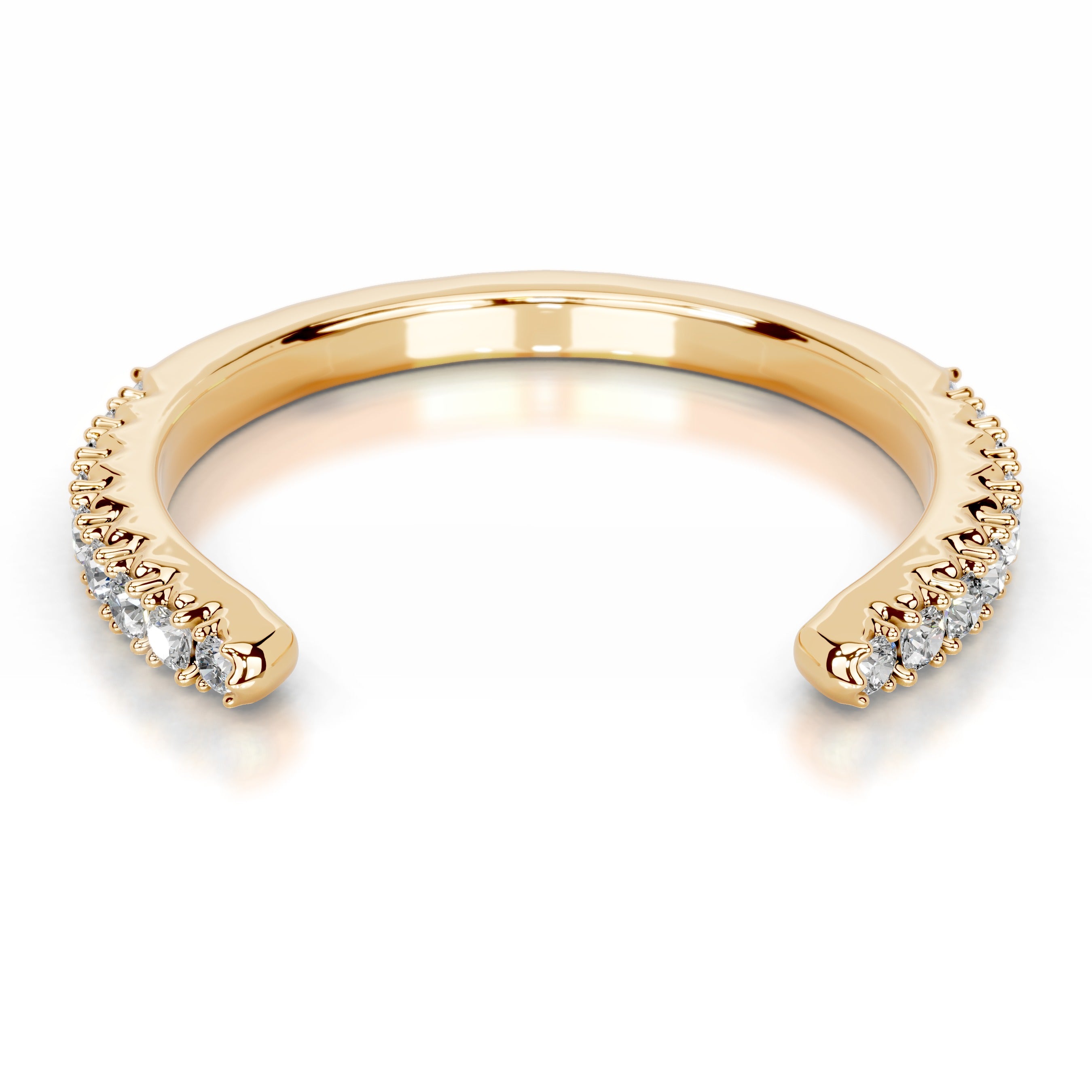 Himari Lab Grown Diamond Wedding band - 18K Yellow Gold