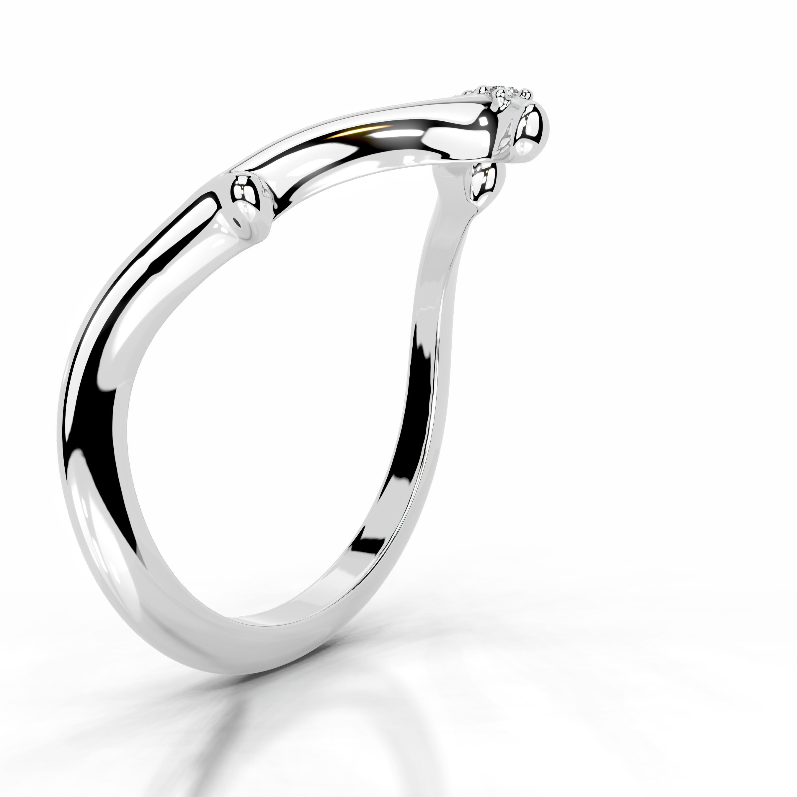 Sparkling brunch Lab Grown Diamond Wedding band - 14K White Gold (RTS)