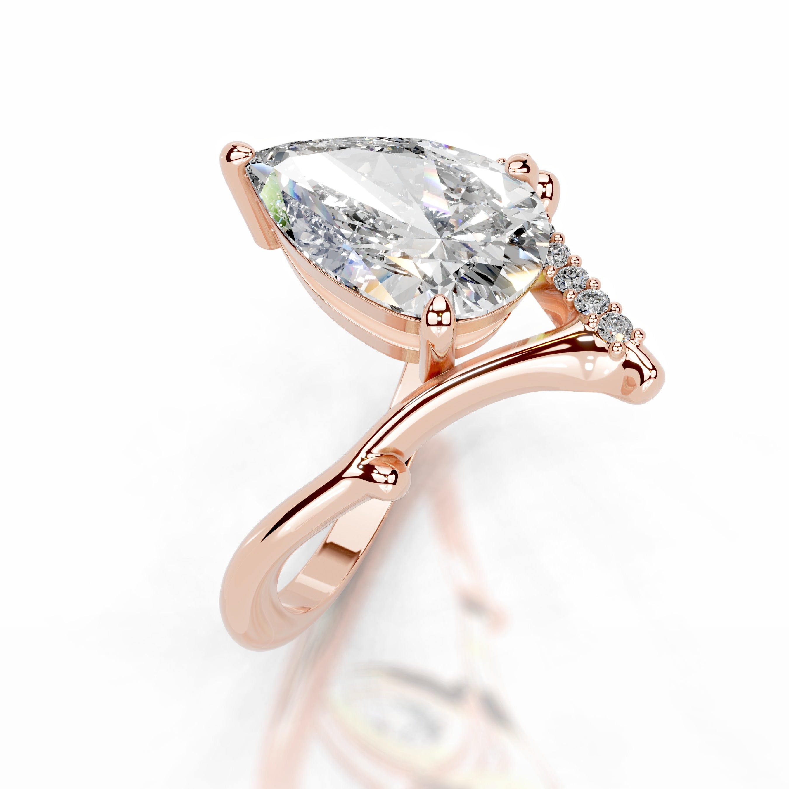 Brilliant Blooms Lab Grown Diamond Ring - 14K Rose Gold