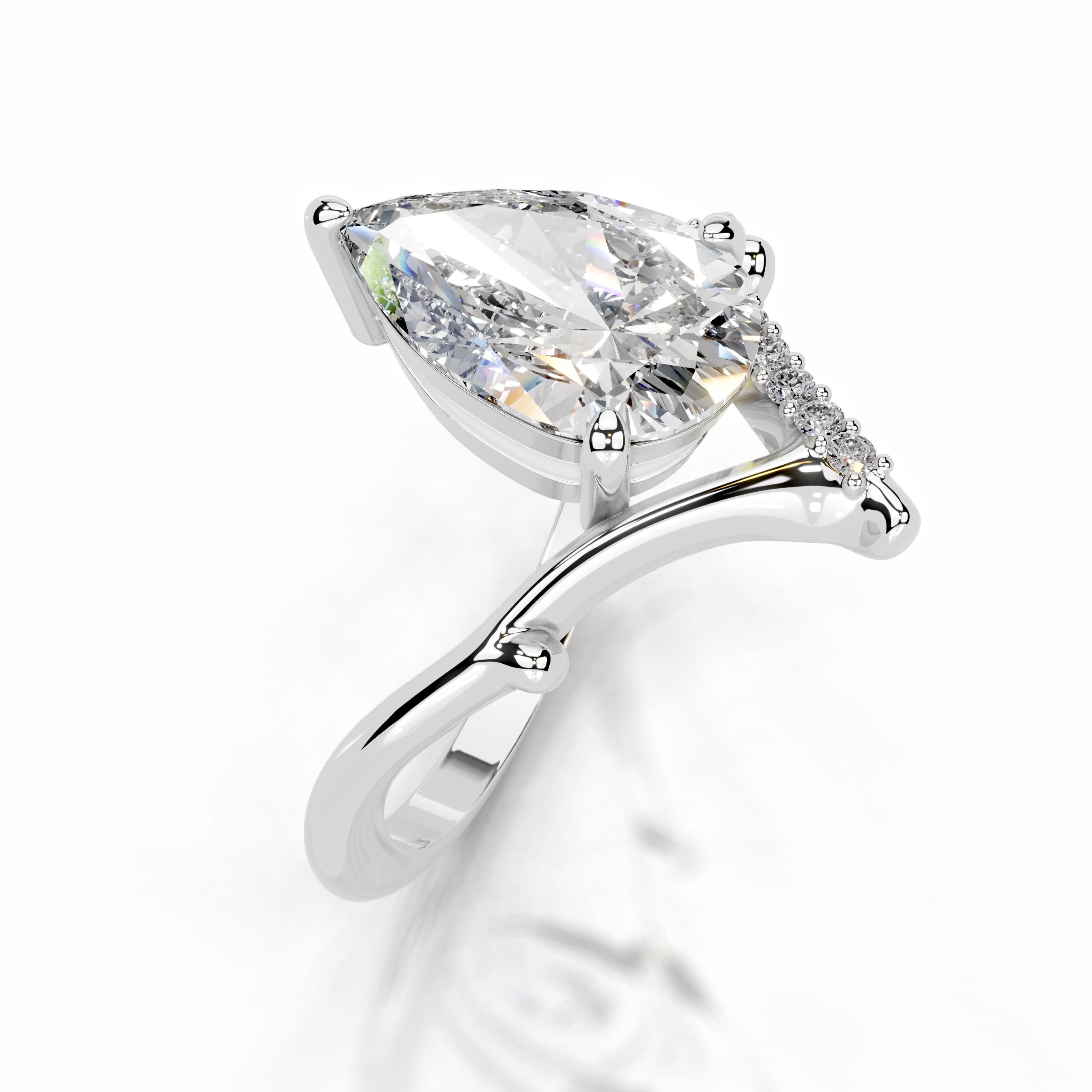 Brilliant Blooms Lab Grown Diamond Ring - Platinum