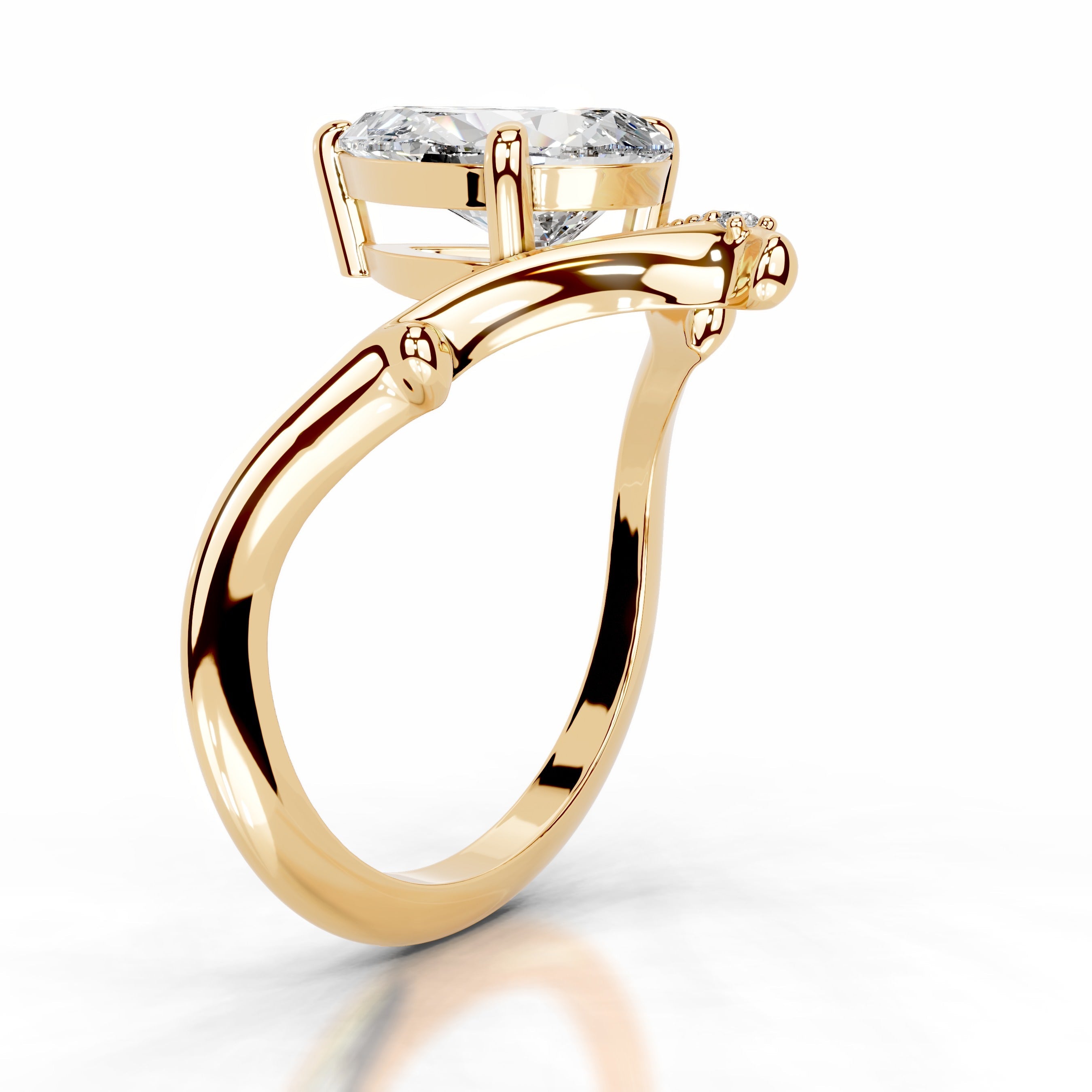 Brilliant Blooms Lab Grown Diamond Ring - 18K Yellow Gold (RTS)