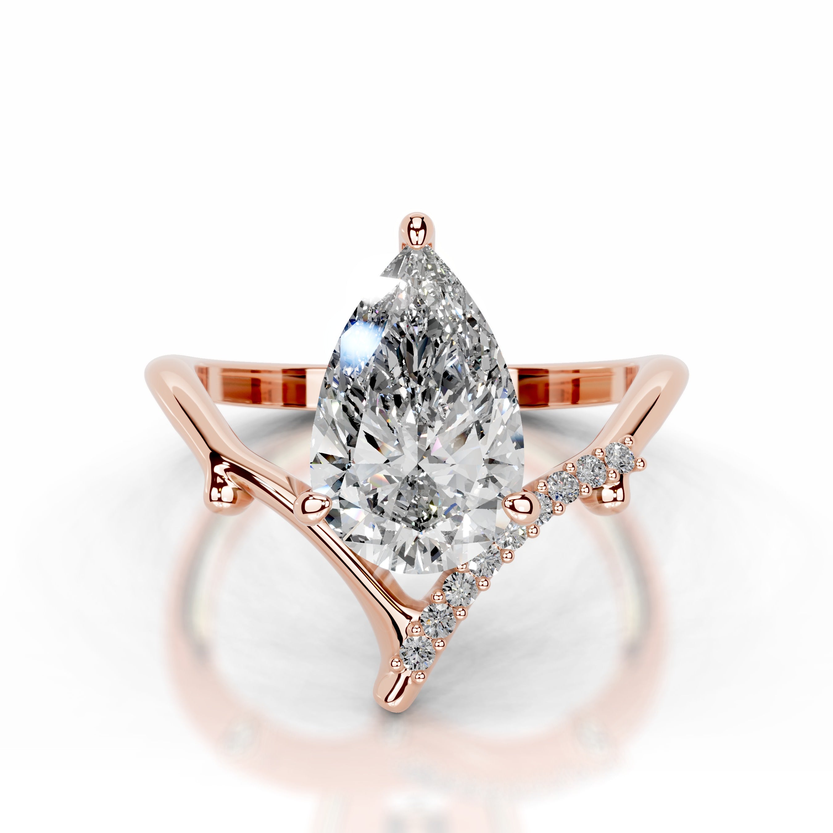 Brilliant Blooms Lab Grown Diamond Ring - 14K Rose Gold