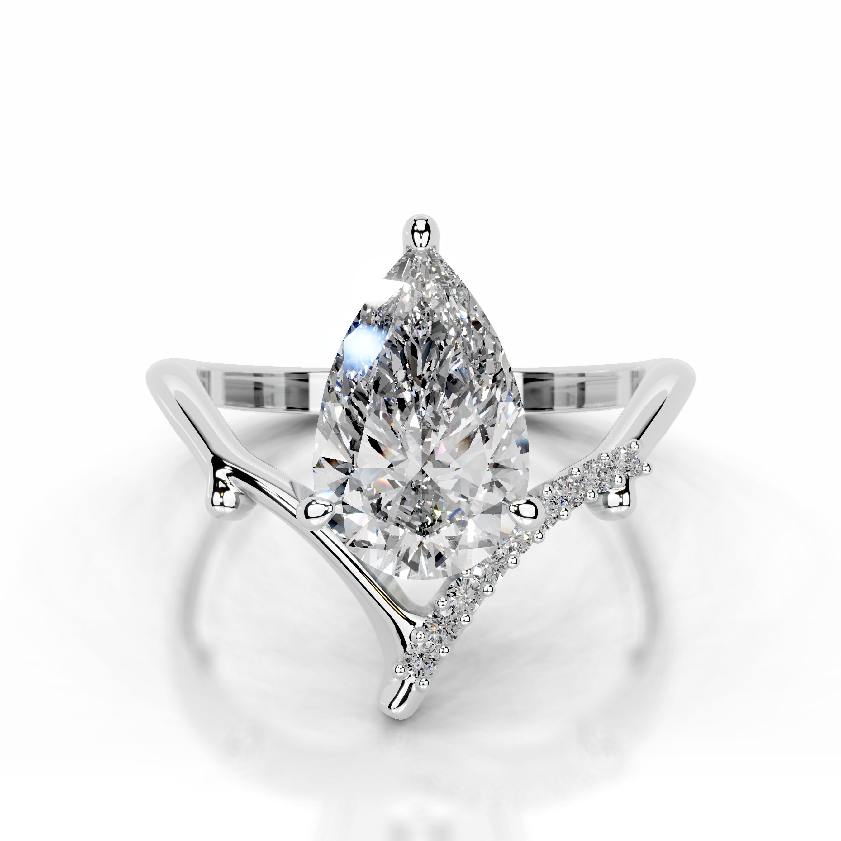 Brilliant Blooms Lab Grown Diamond Ring - Platinum