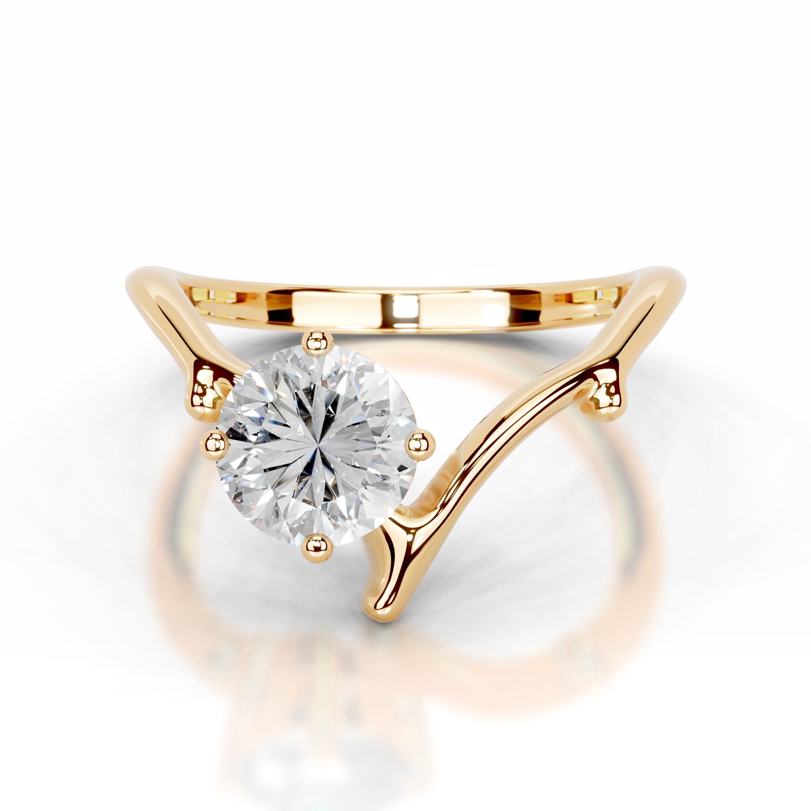 Evergreen Grace Lab Grown Diamond Ring - 18K Yellow Gold