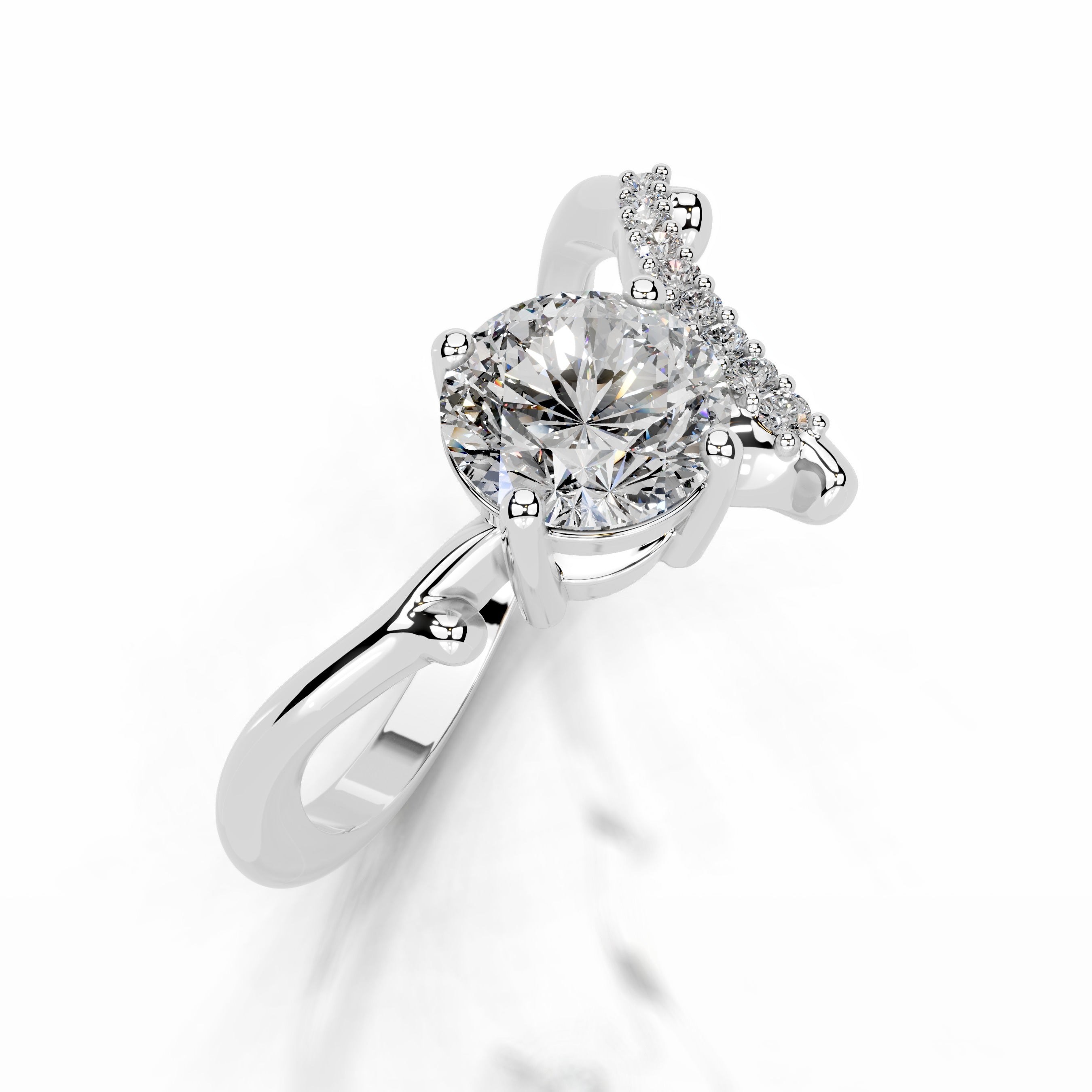 Garden of Love Lab Grown Diamond Ring - 14K White Gold