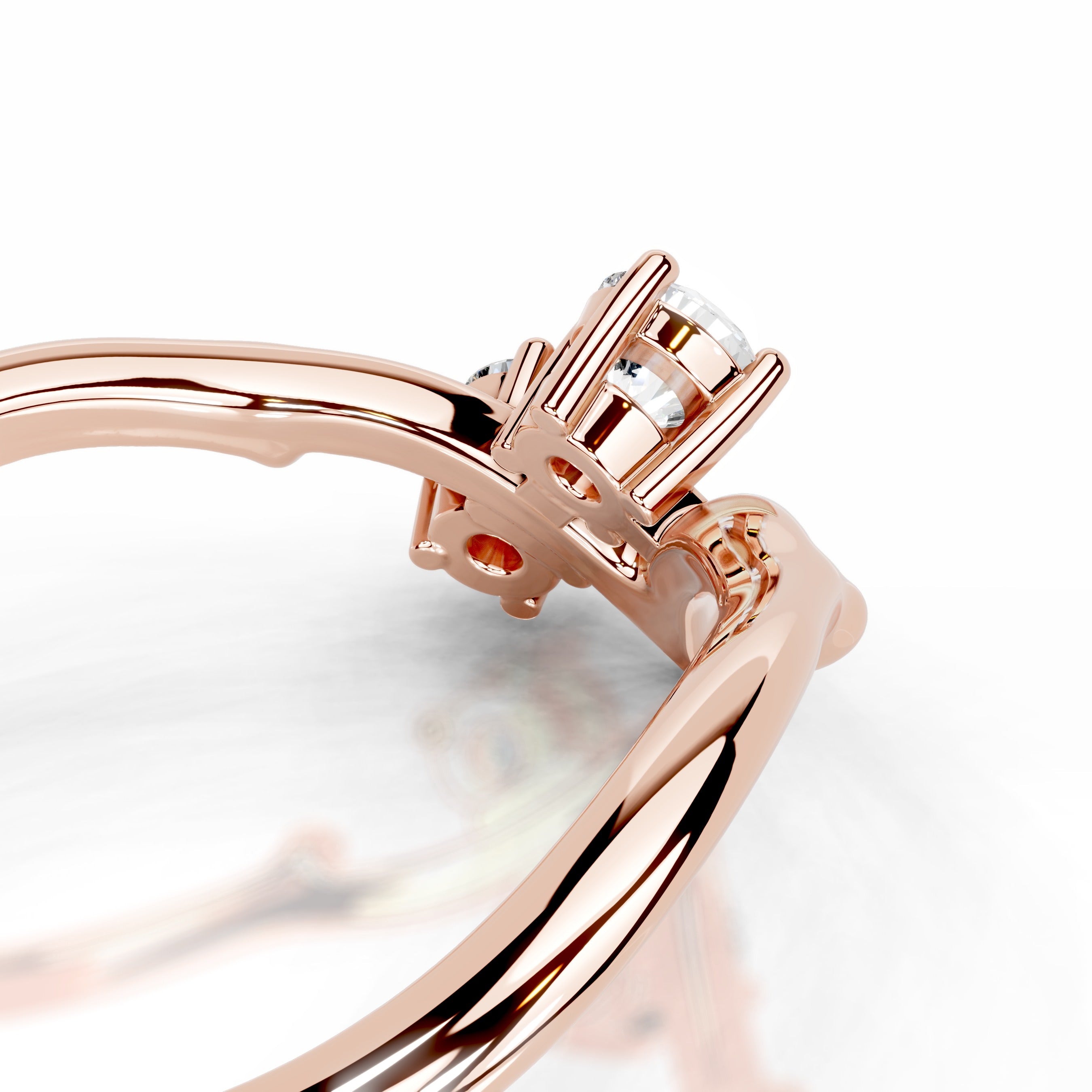 Botanical Brilliance Lab Grown Diamond Ring - 14K Rose Gold