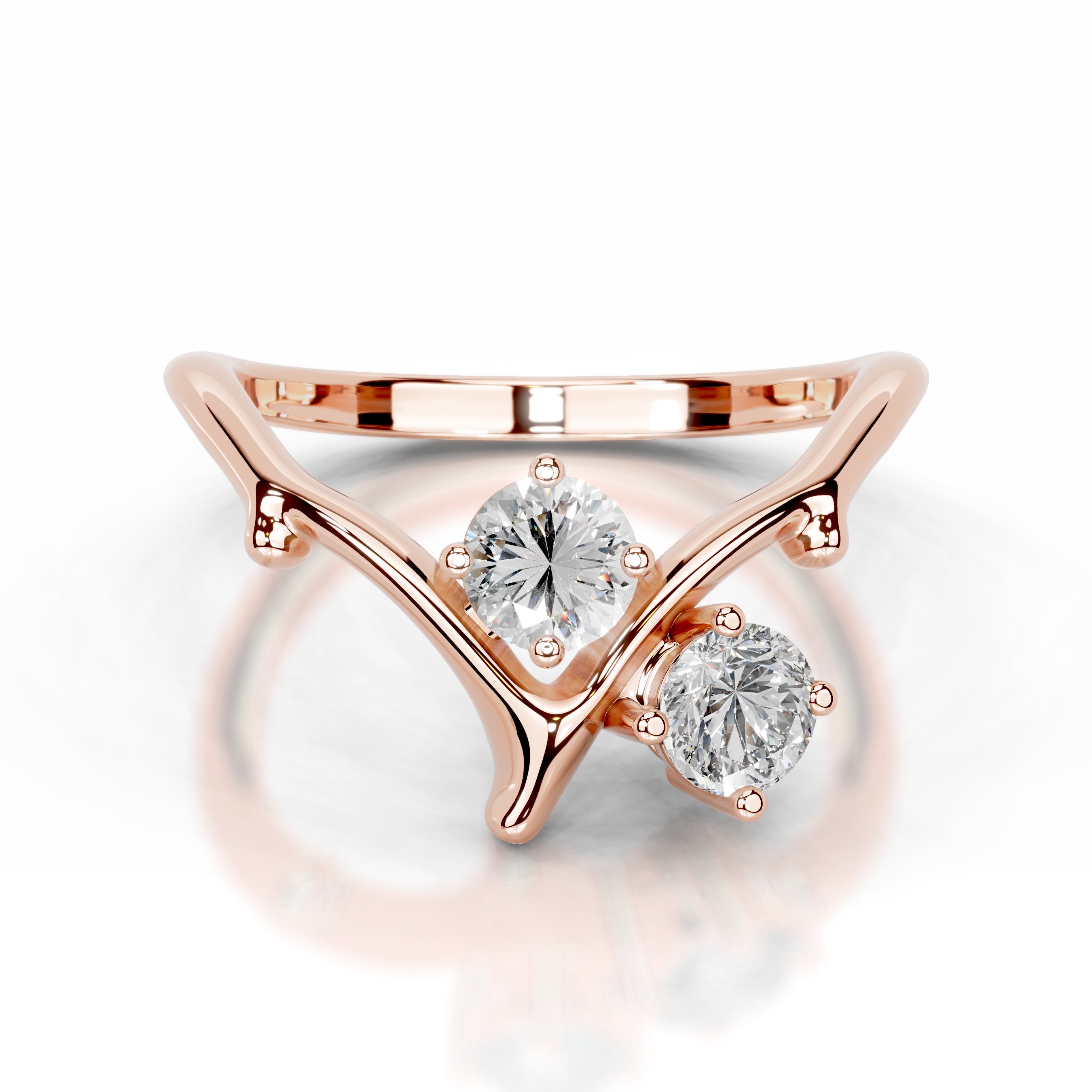 Botanical Brilliance Lab Grown Diamond Ring - 14K Rose Gold