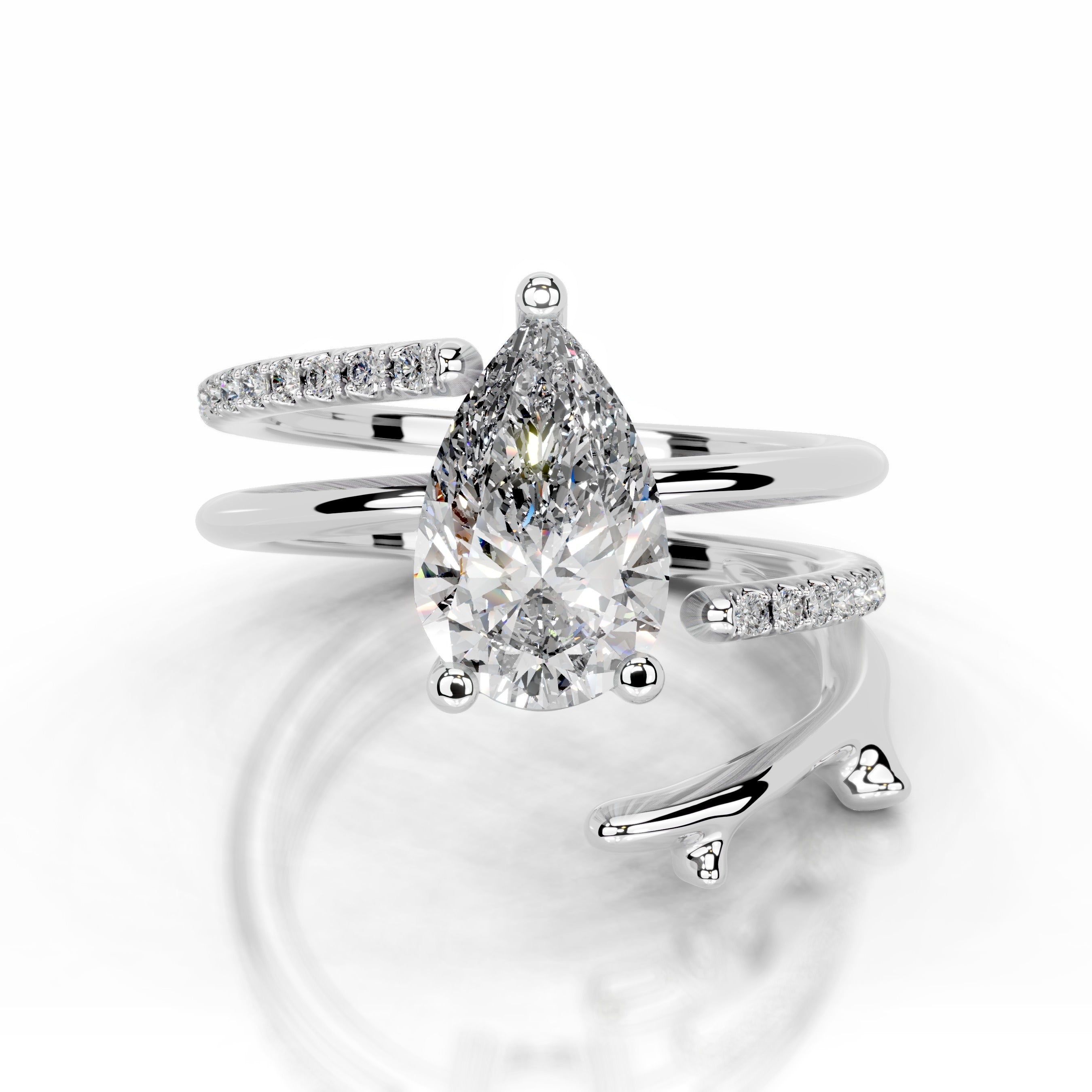 Branching Elegance Lab Grown Diamond Ring - Platinum