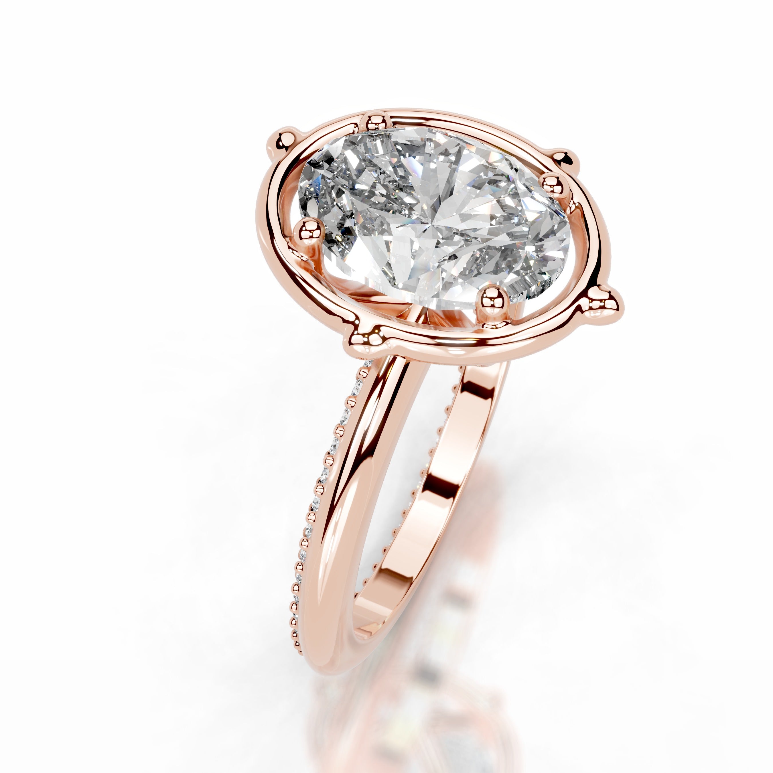 Rosewood Romance Lab Grown Diamond Ring - 14K Rose Gold