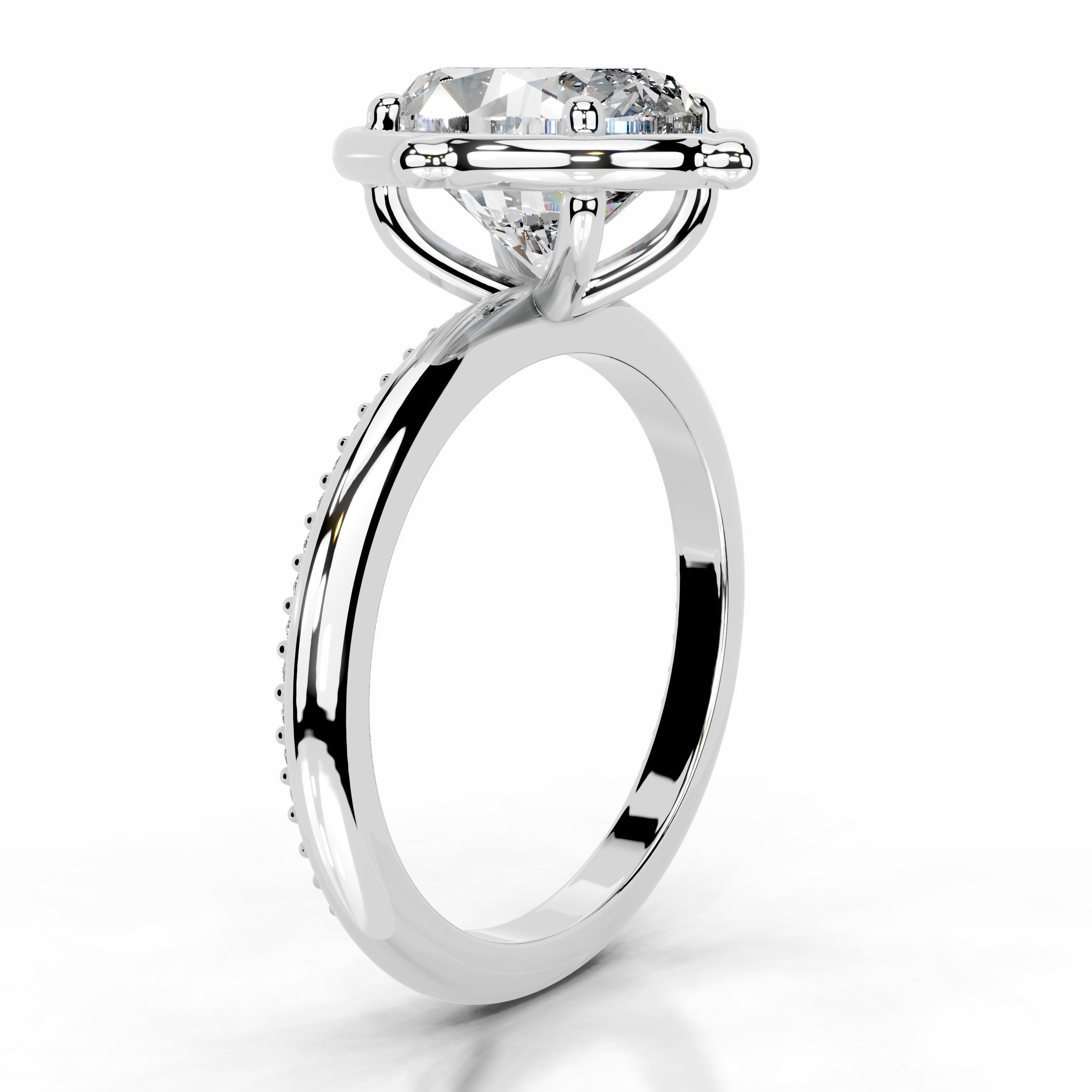 Rosewood Romance Lab Grown Diamond Ring - 18K White Gold (RTS)