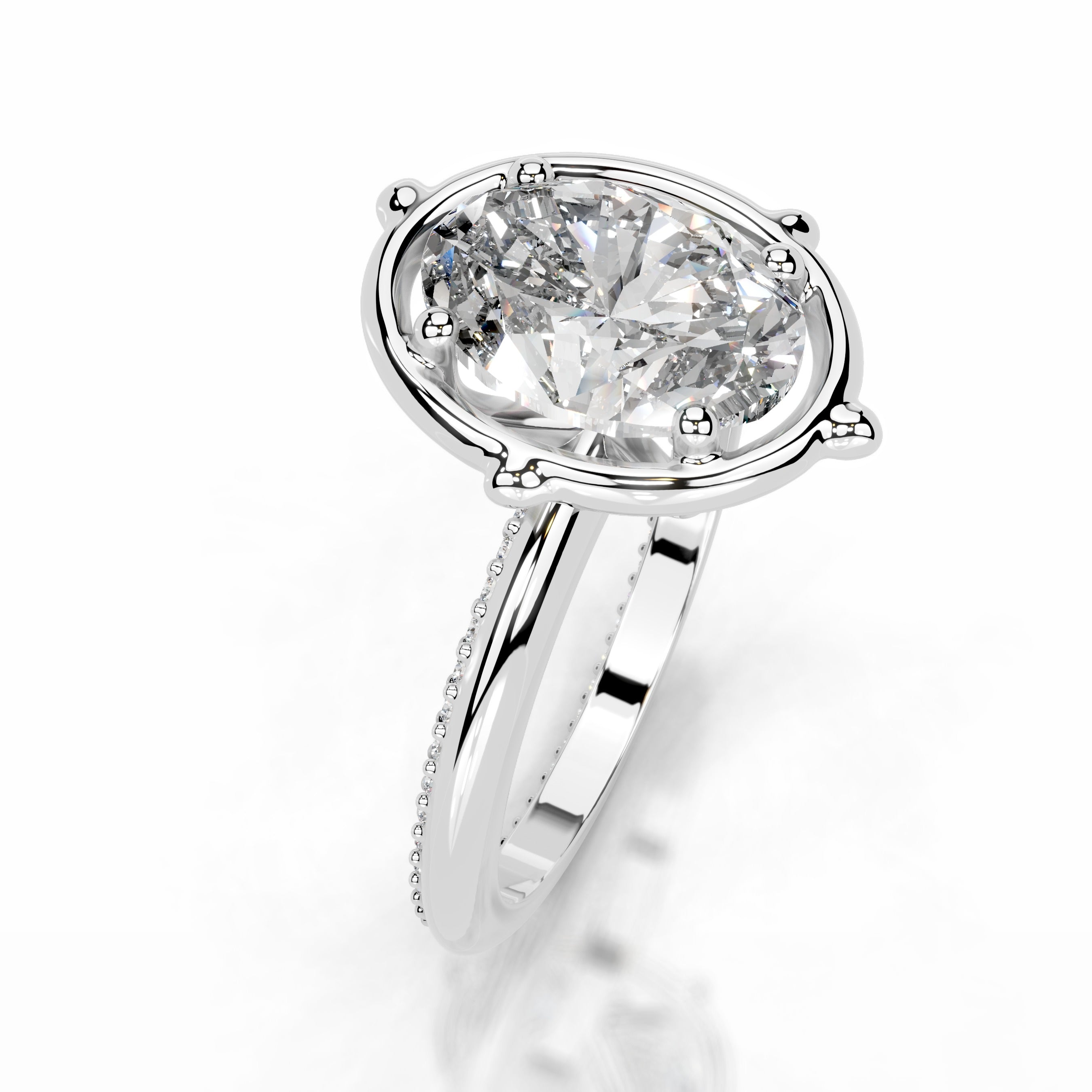 Rosewood Romance Lab Grown Diamond Ring - 14K White Gold