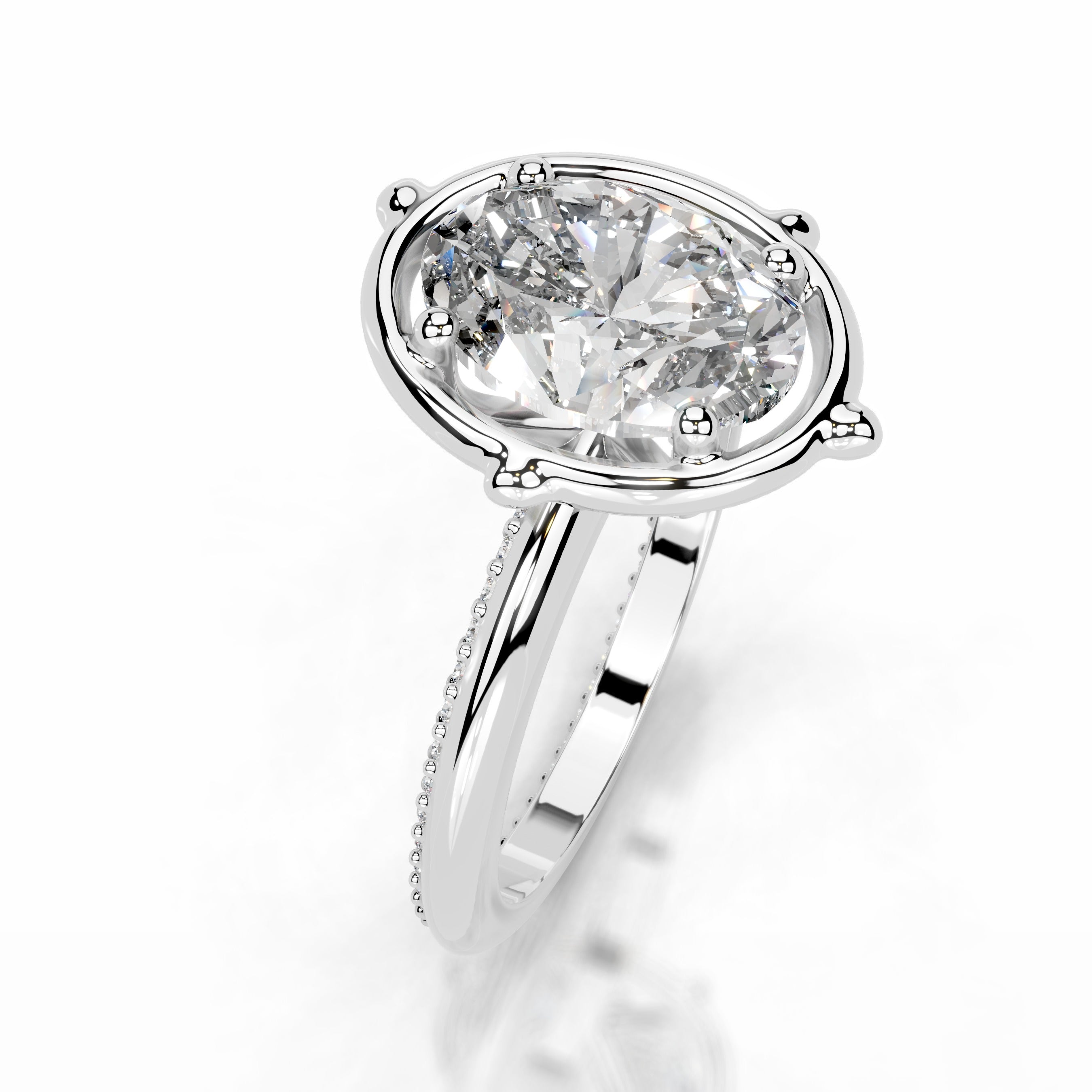 Rosewood Romance Lab Grown Diamond Ring - 18K White Gold (RTS)