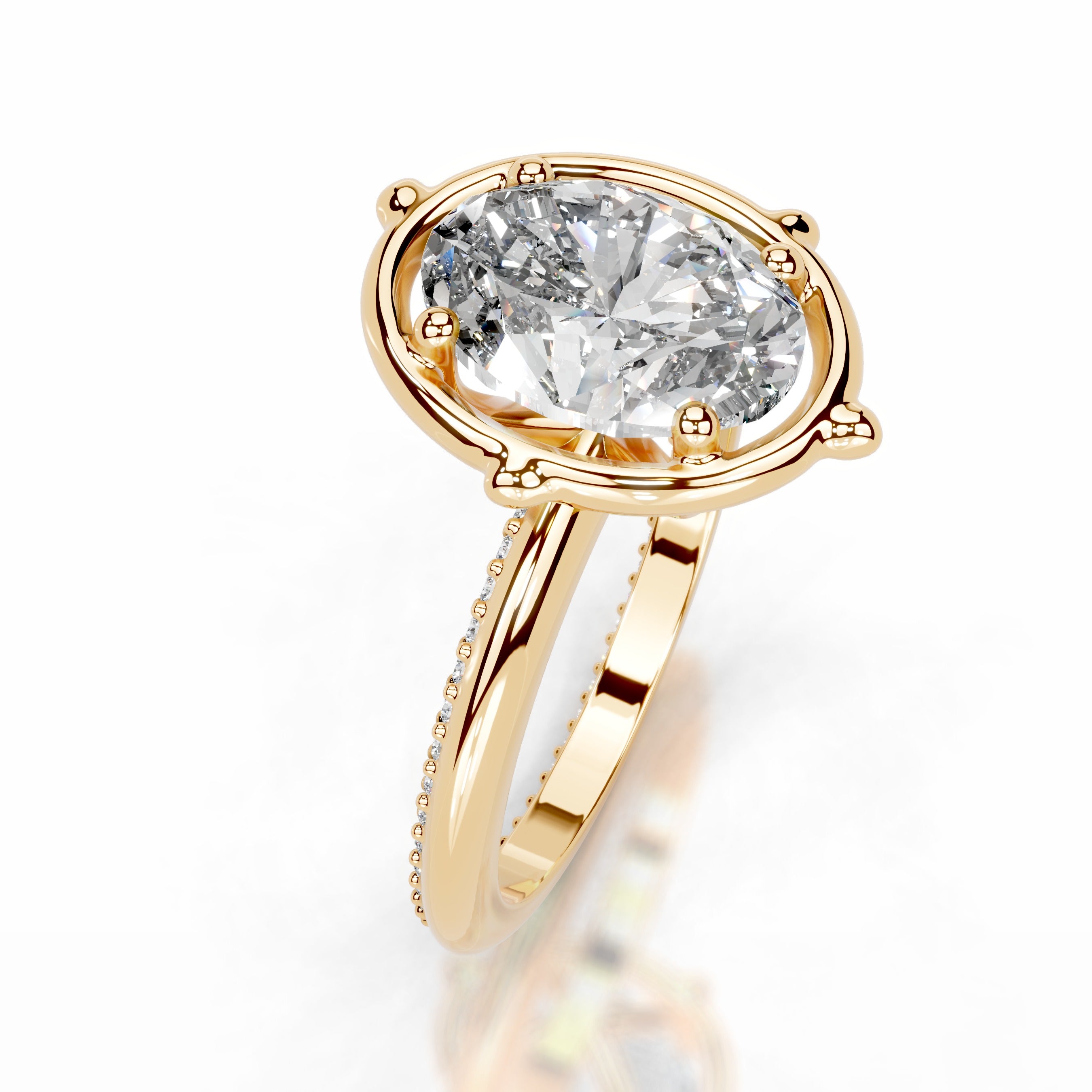 Rosewood Romance Lab Grown Diamond Ring - 18K Yellow Gold