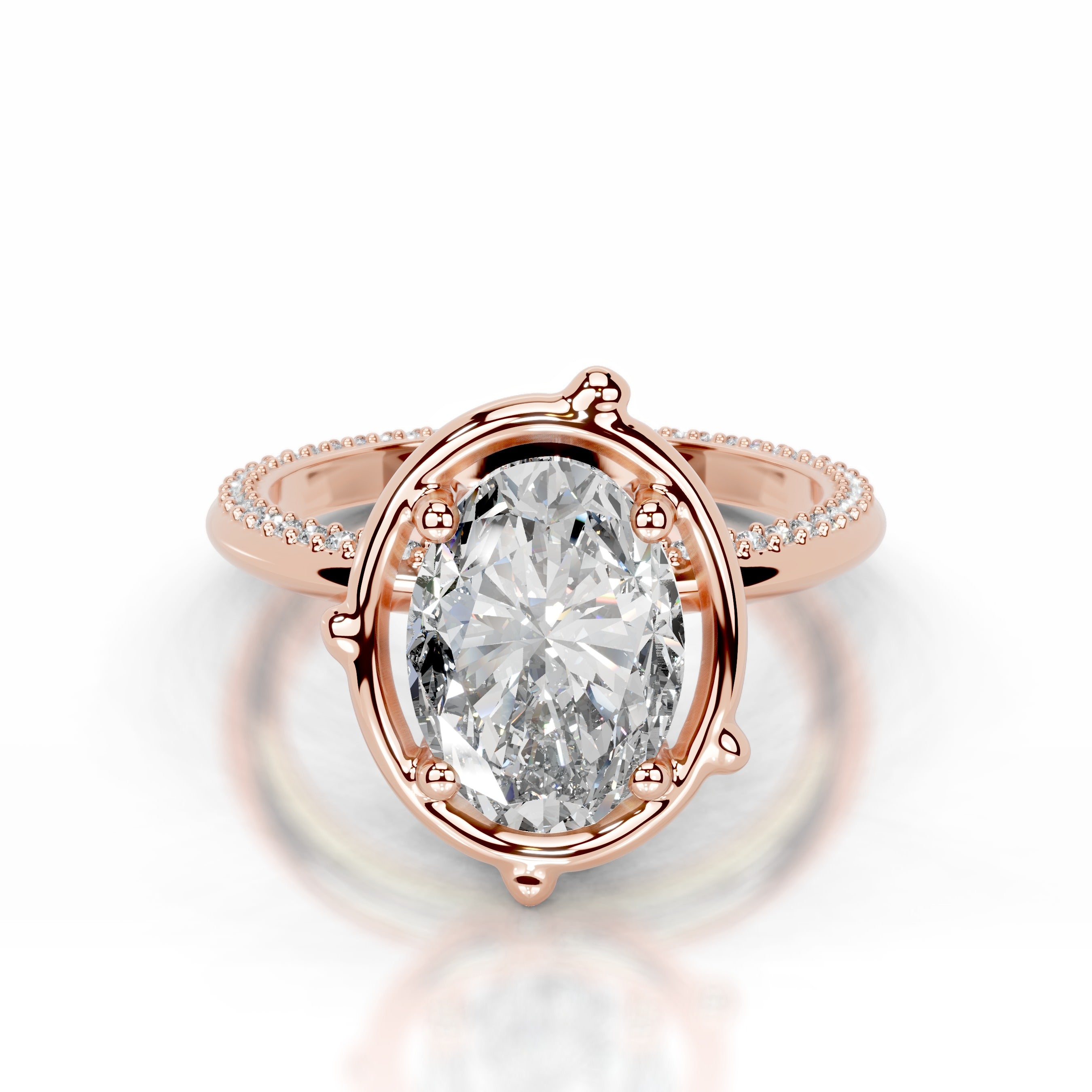 Rosewood Romance Lab Grown Diamond Ring - 14K Rose Gold