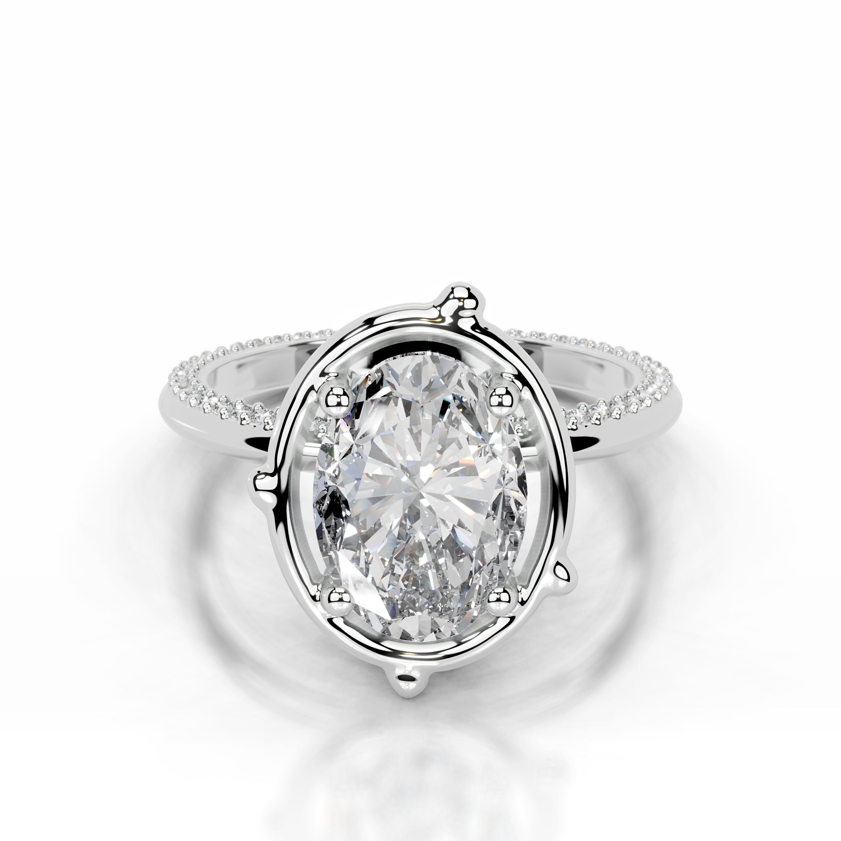 Rosewood Romance Lab Grown Diamond Ring - 14K White Gold