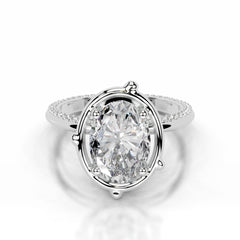 Rosewood Romance Lab Grown Diamond Ring - 18K White Gold