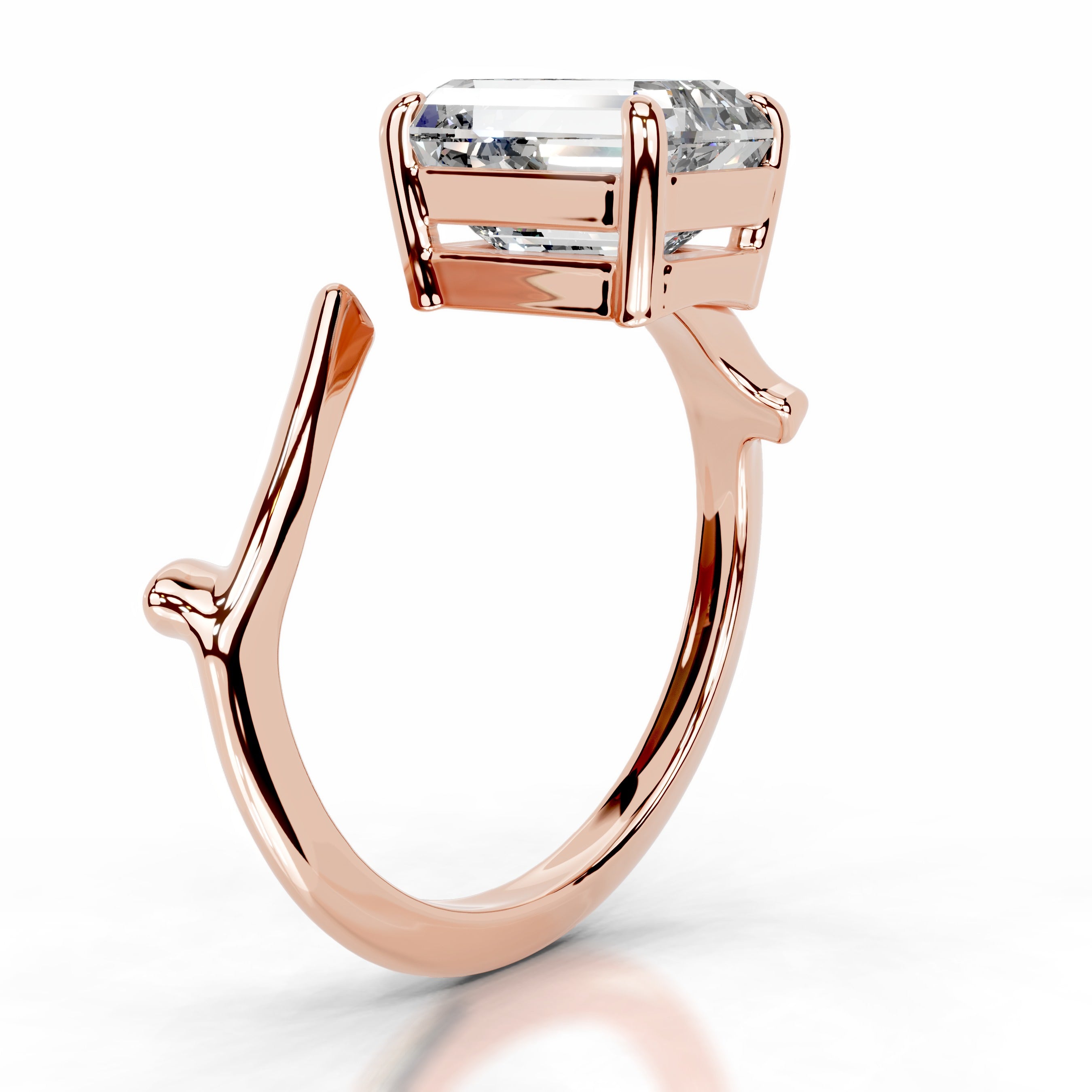 Branching Elegance Lab Grown Diamond Ring - 14K Rose Gold