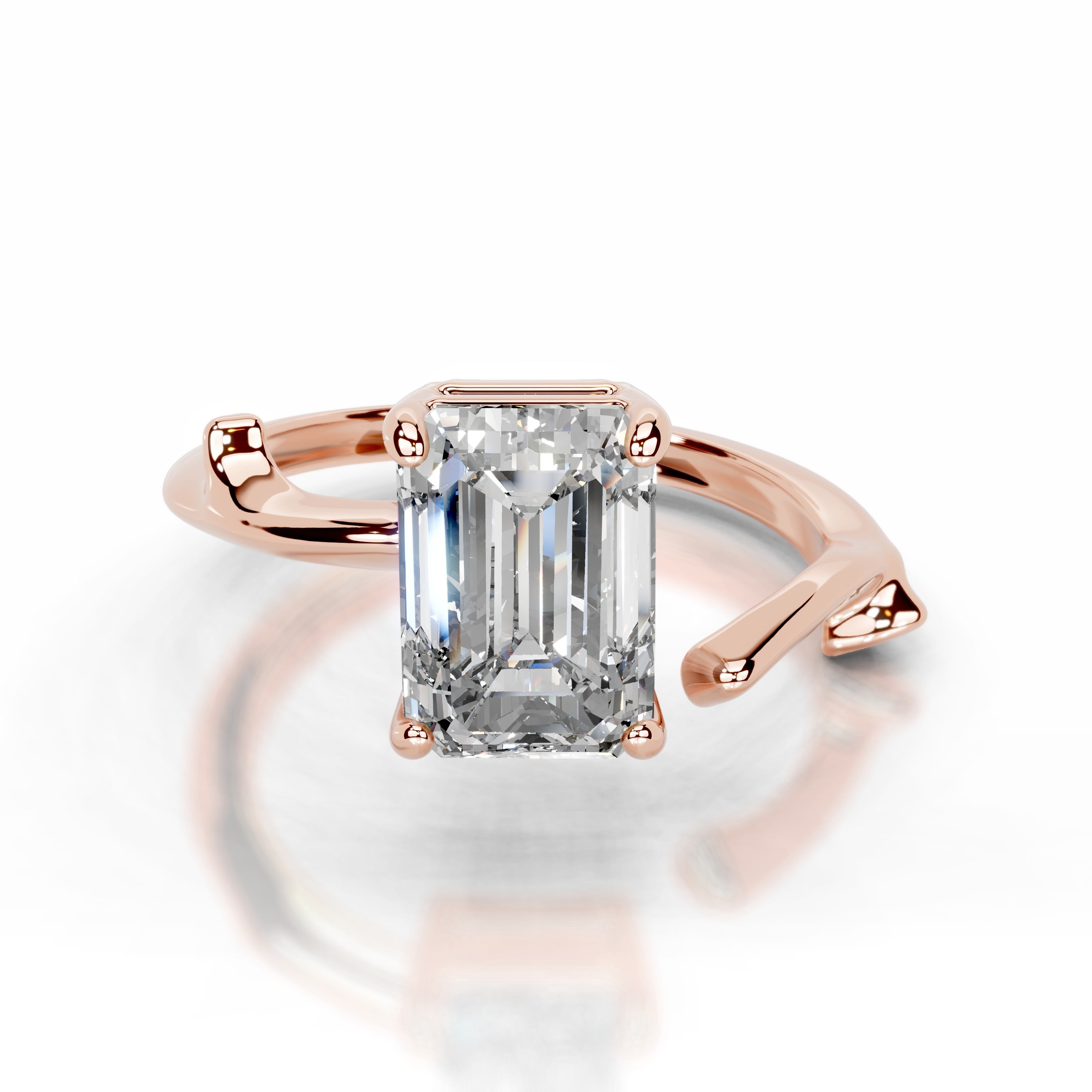 Branching Elegance Lab Grown Diamond Ring - 14K Rose Gold