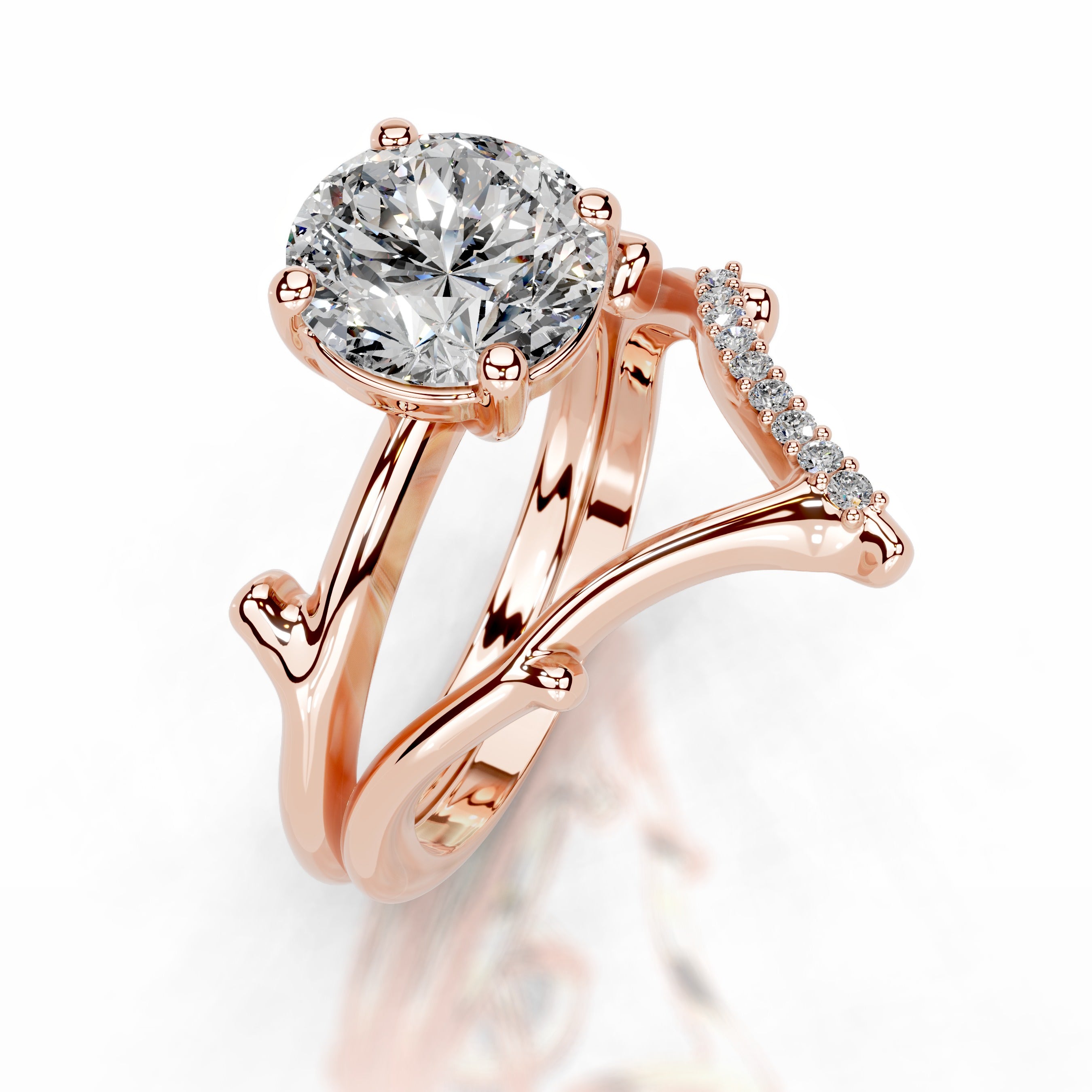 Blossom‘s Sparkle Lab Bridal Set - 14K Rose Gold