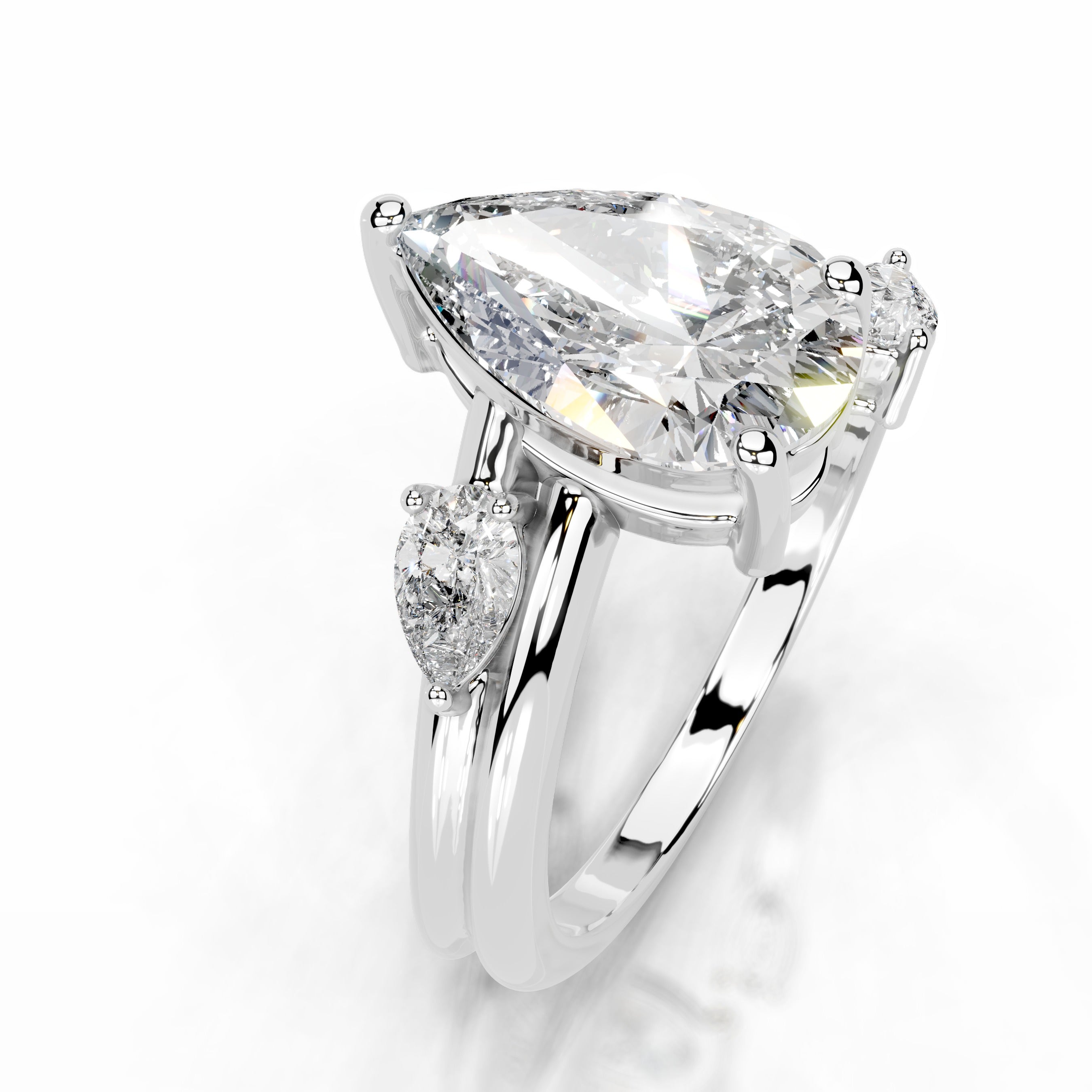 Eternal Bloom Ring Lab Grown Diamond Ring - 14K White Gold