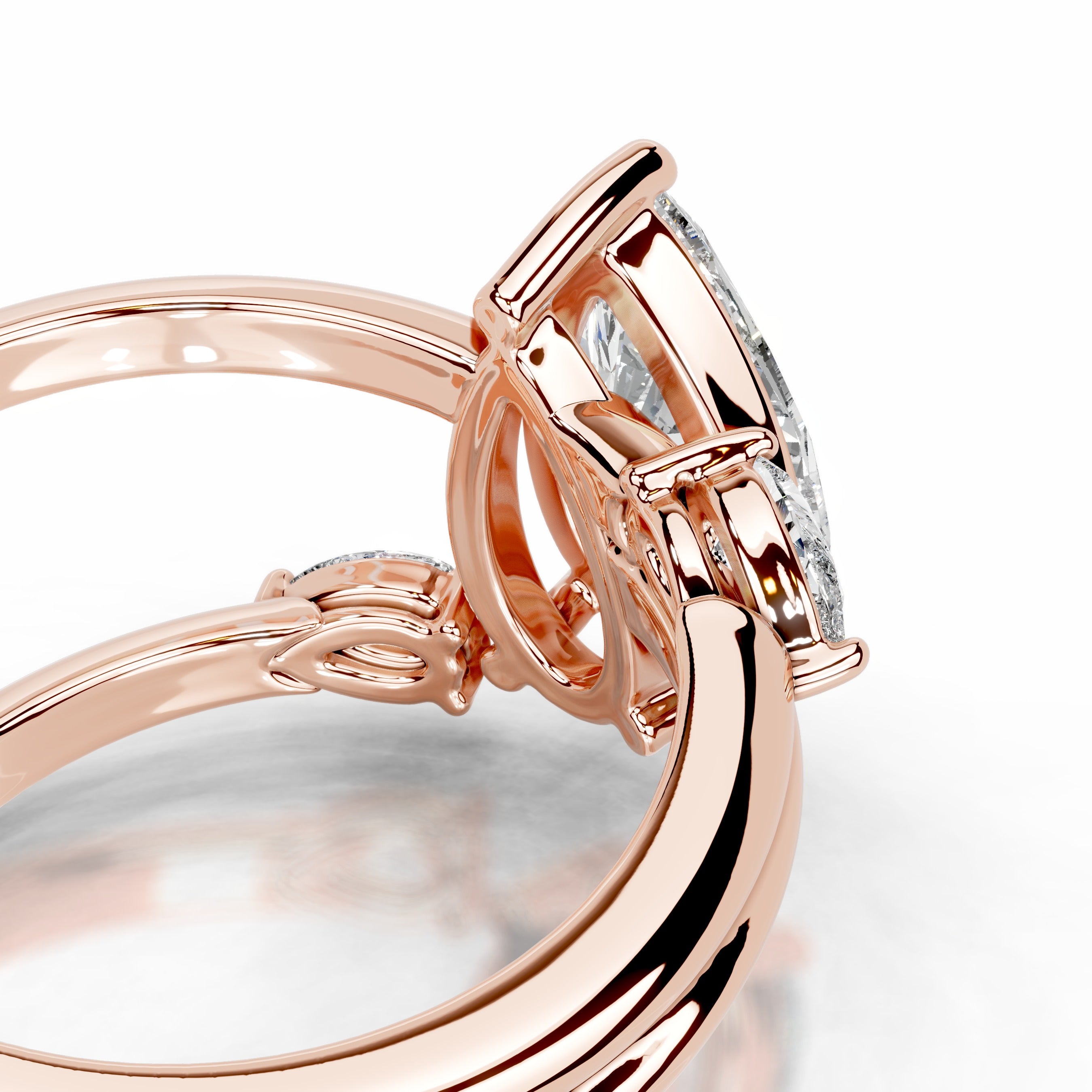 Eternal Bloom Ring Lab Grown Diamond Ring - 14K Rose Gold