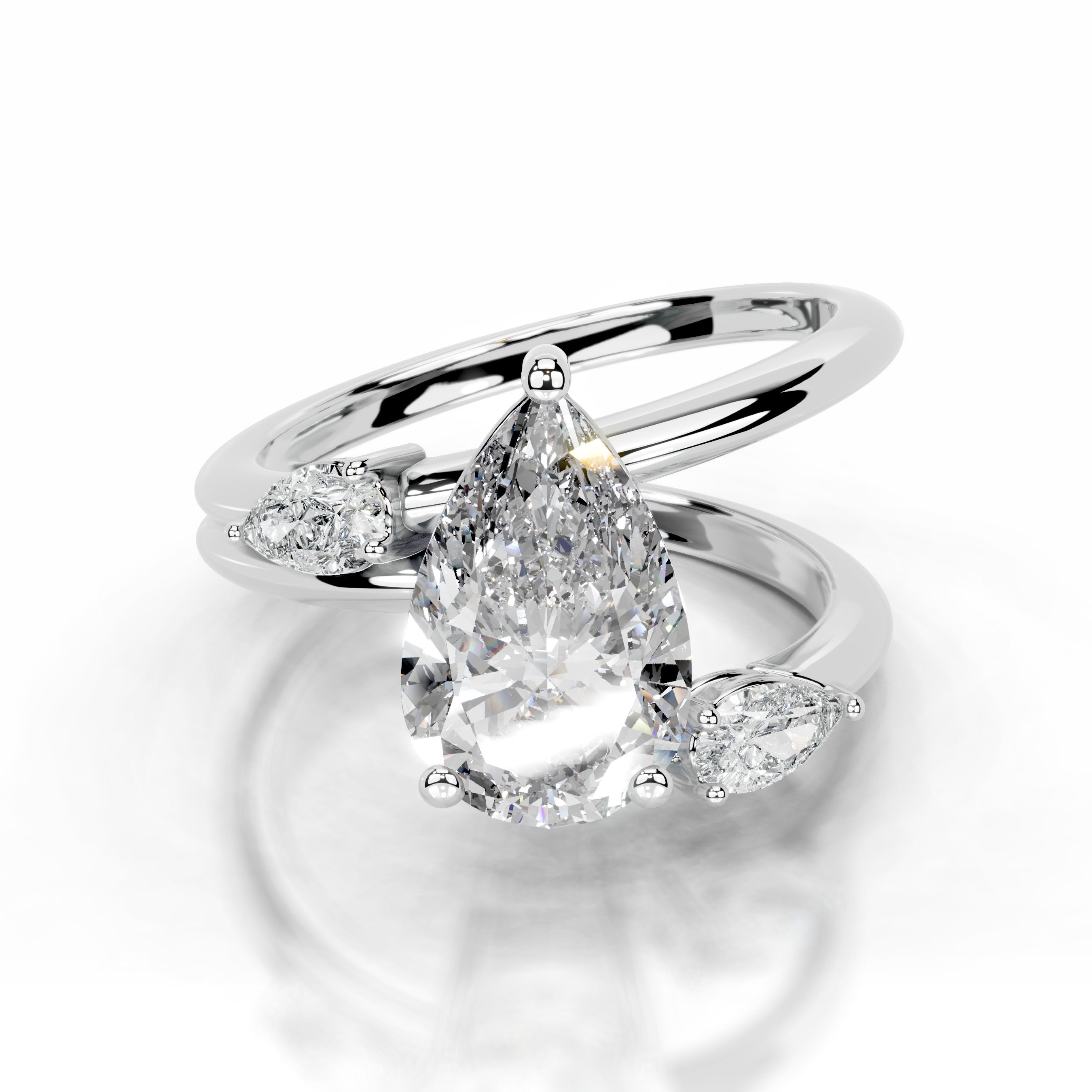 Eternal Bloom Ring Lab Grown Diamond Ring - 18K White Gold