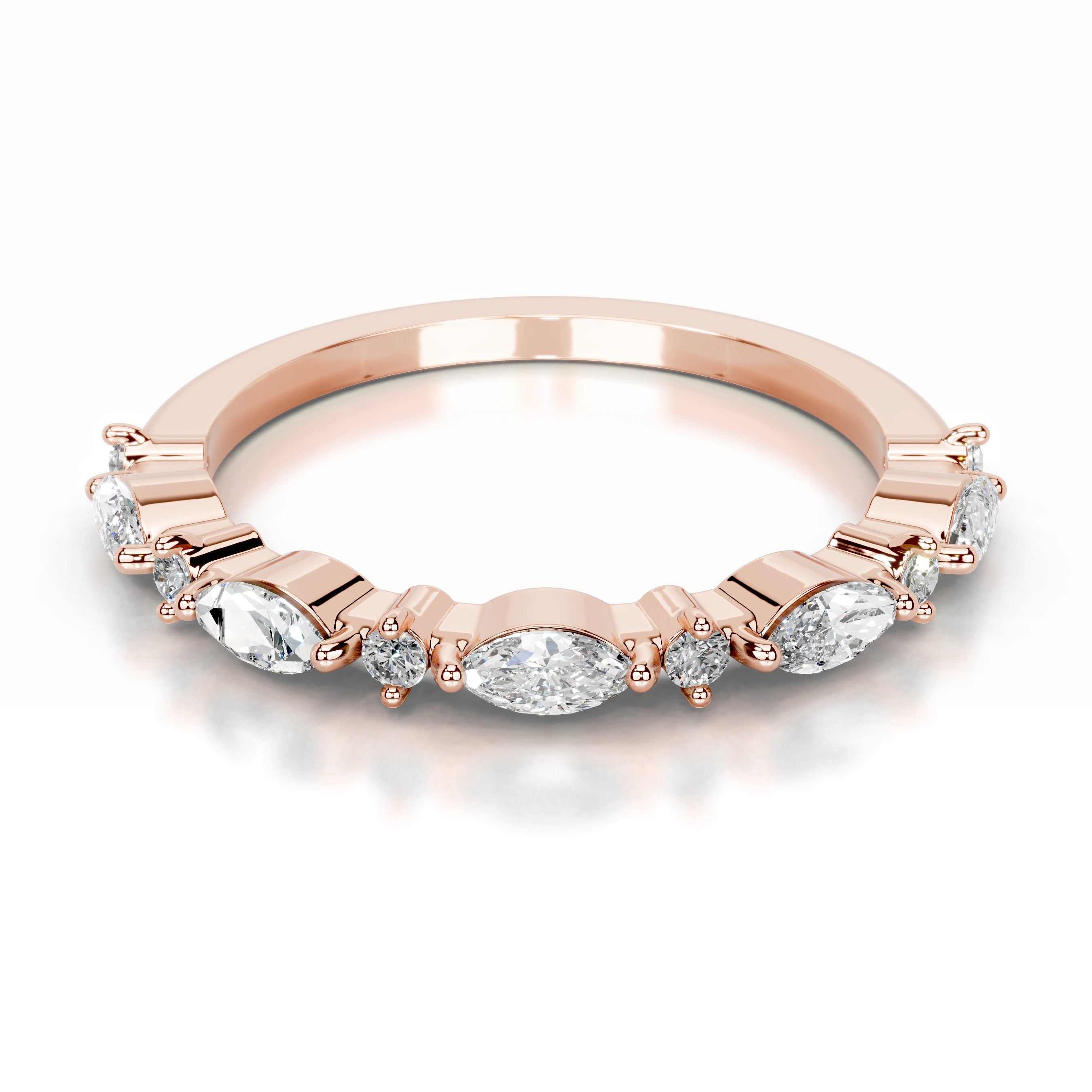 Vienna Lab Grown Diamond Wedding band - 14K Rose Gold